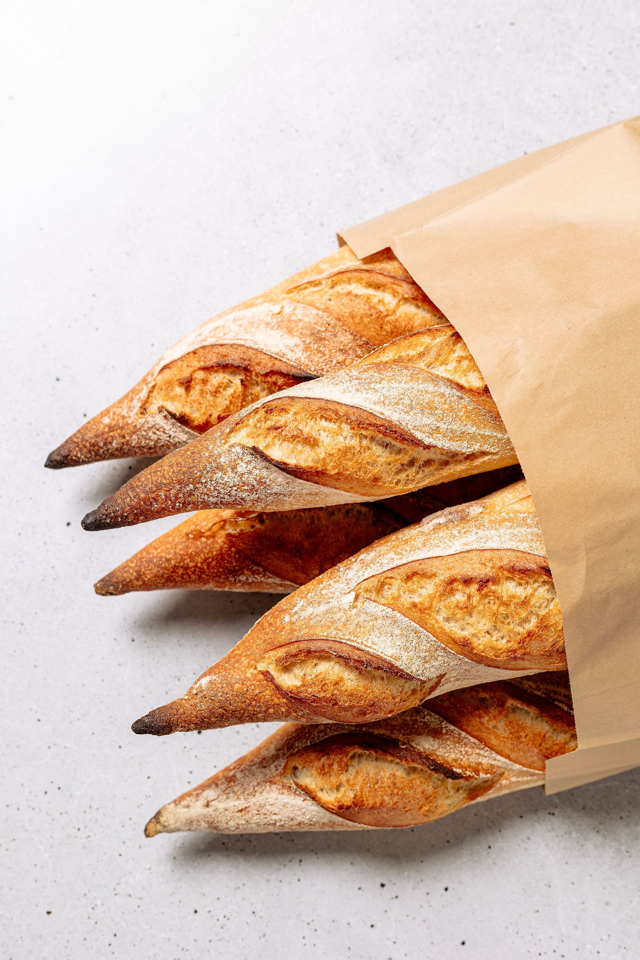 Canberra food photographer - baguettes in paper bag