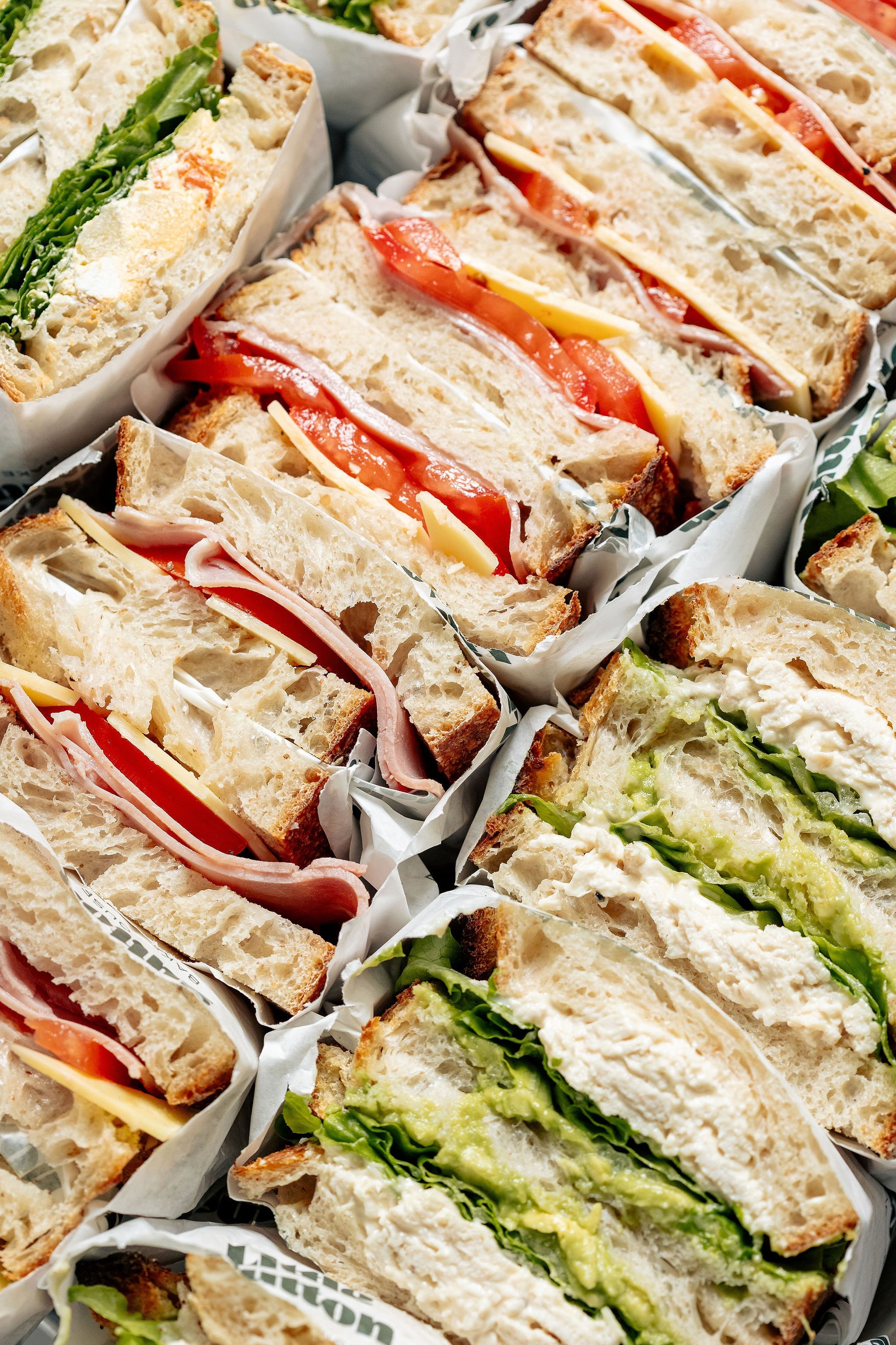 Food photographer - tray of sandwiches