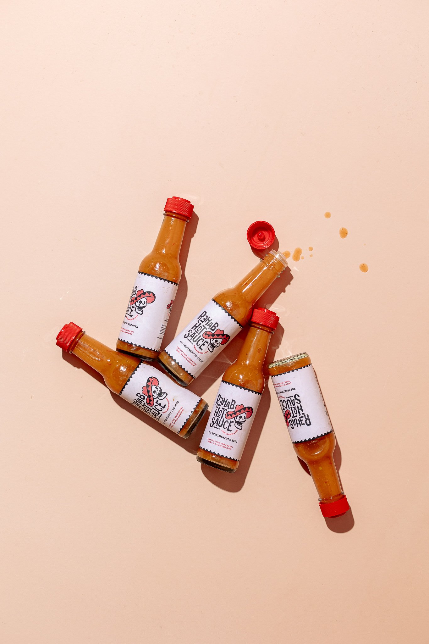 Canberra food photographer - hot sauce spills