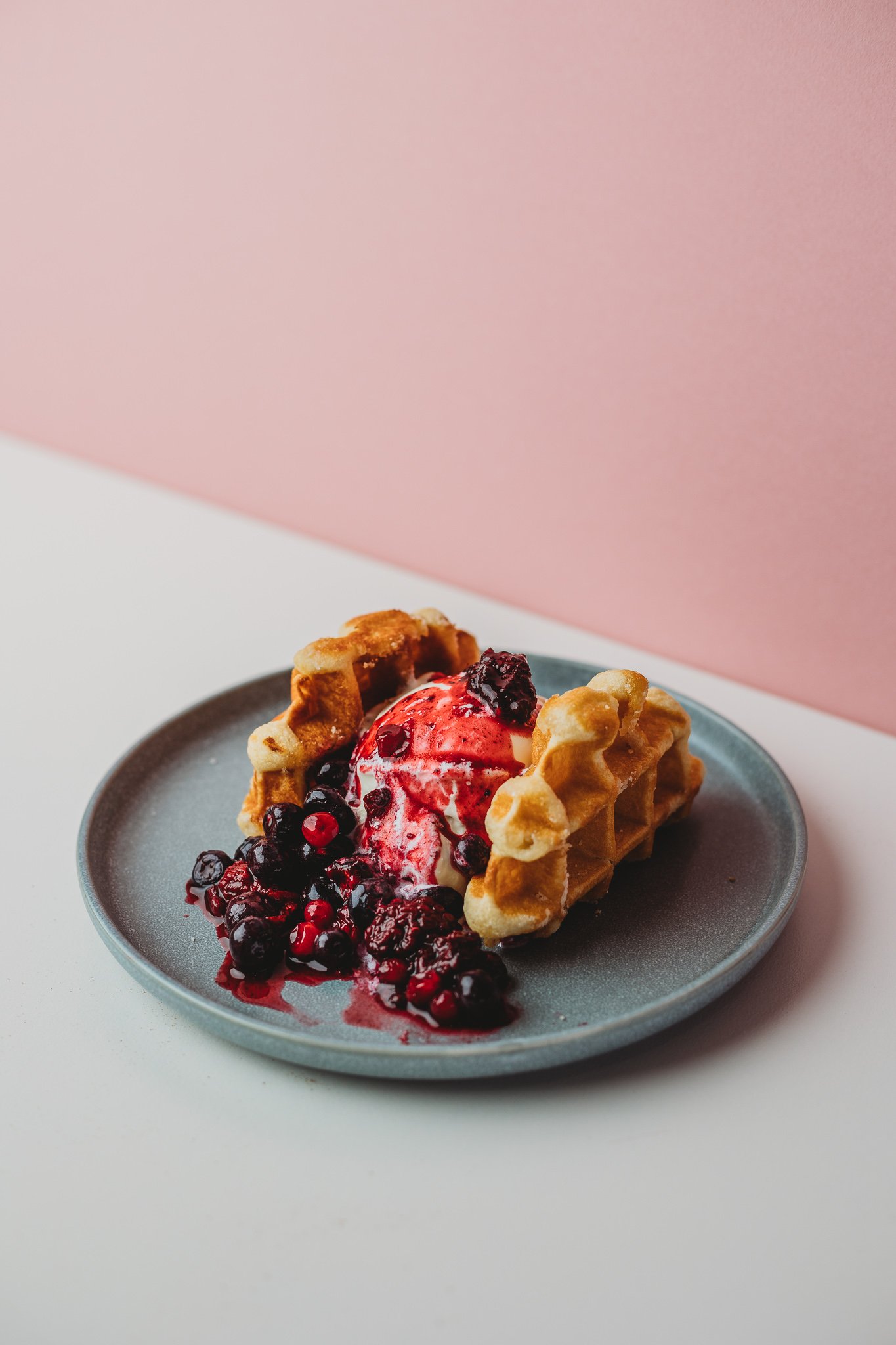 Canberra food photographer - waffles and berries (Copy)