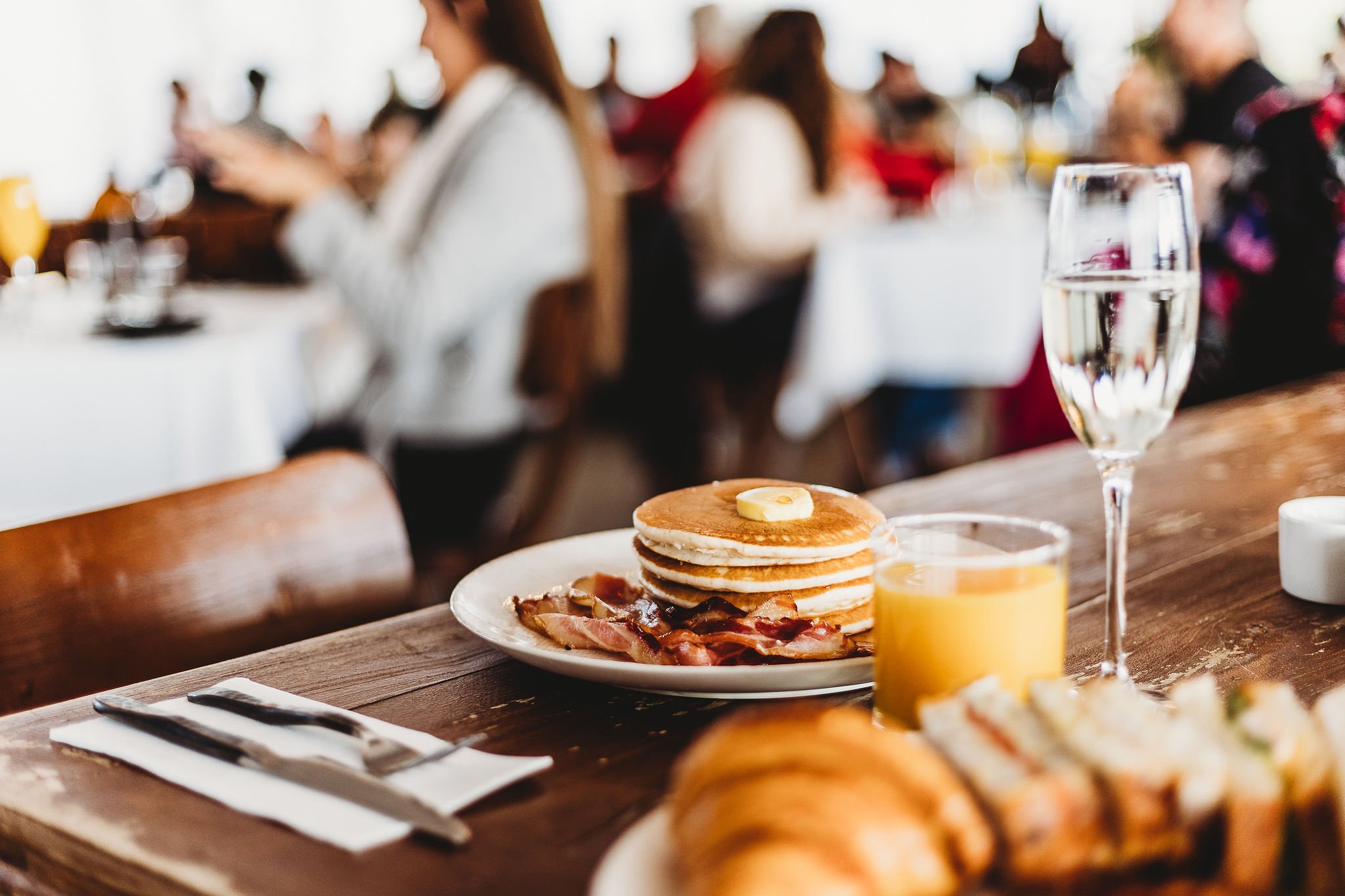 Canberra food photography - pancakes at table (Copy)