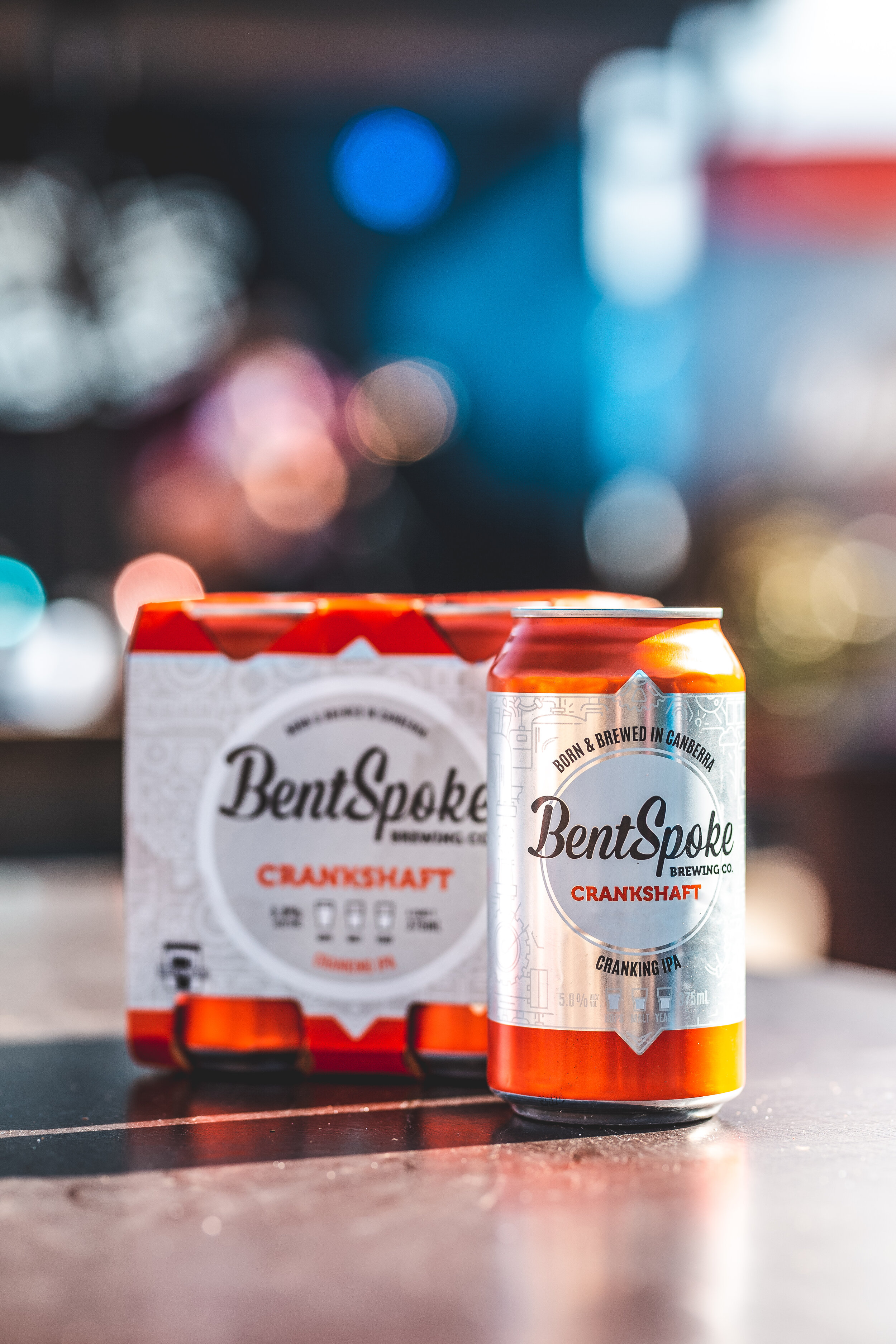 Canberra product photographer - bentspoke beer in sun