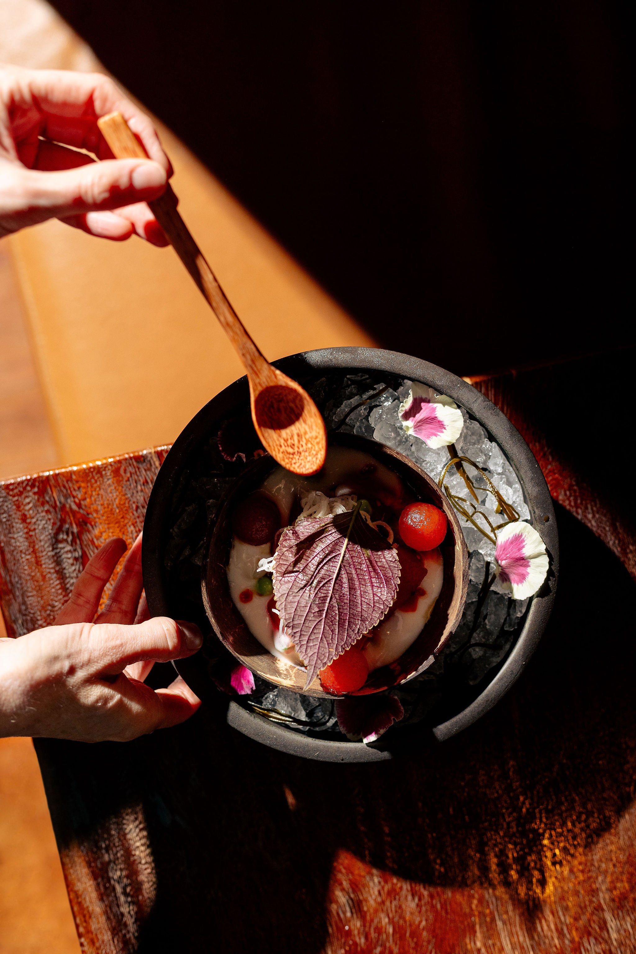 Hands interacting with food - Canberra photographer