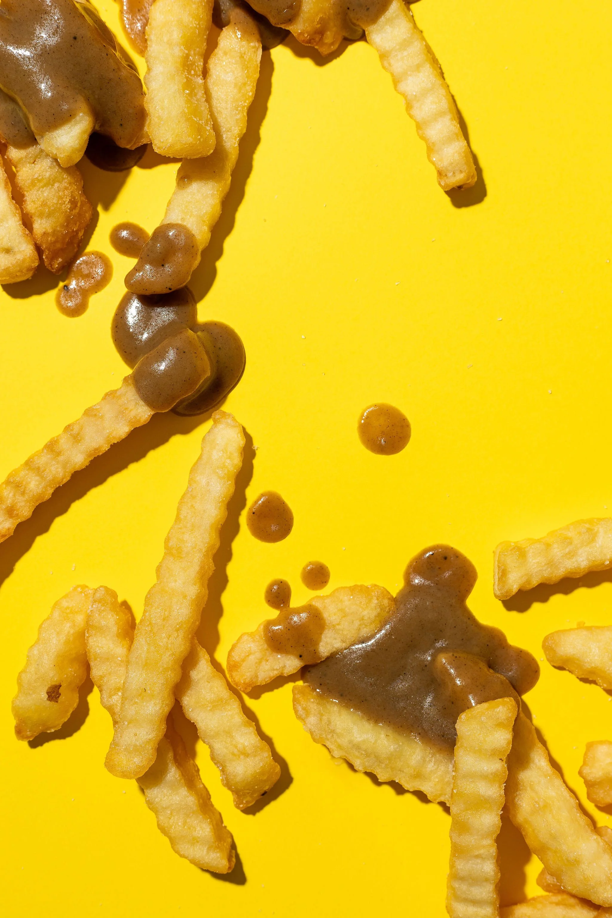 Canberra food photographer - messy hot chips and gravy