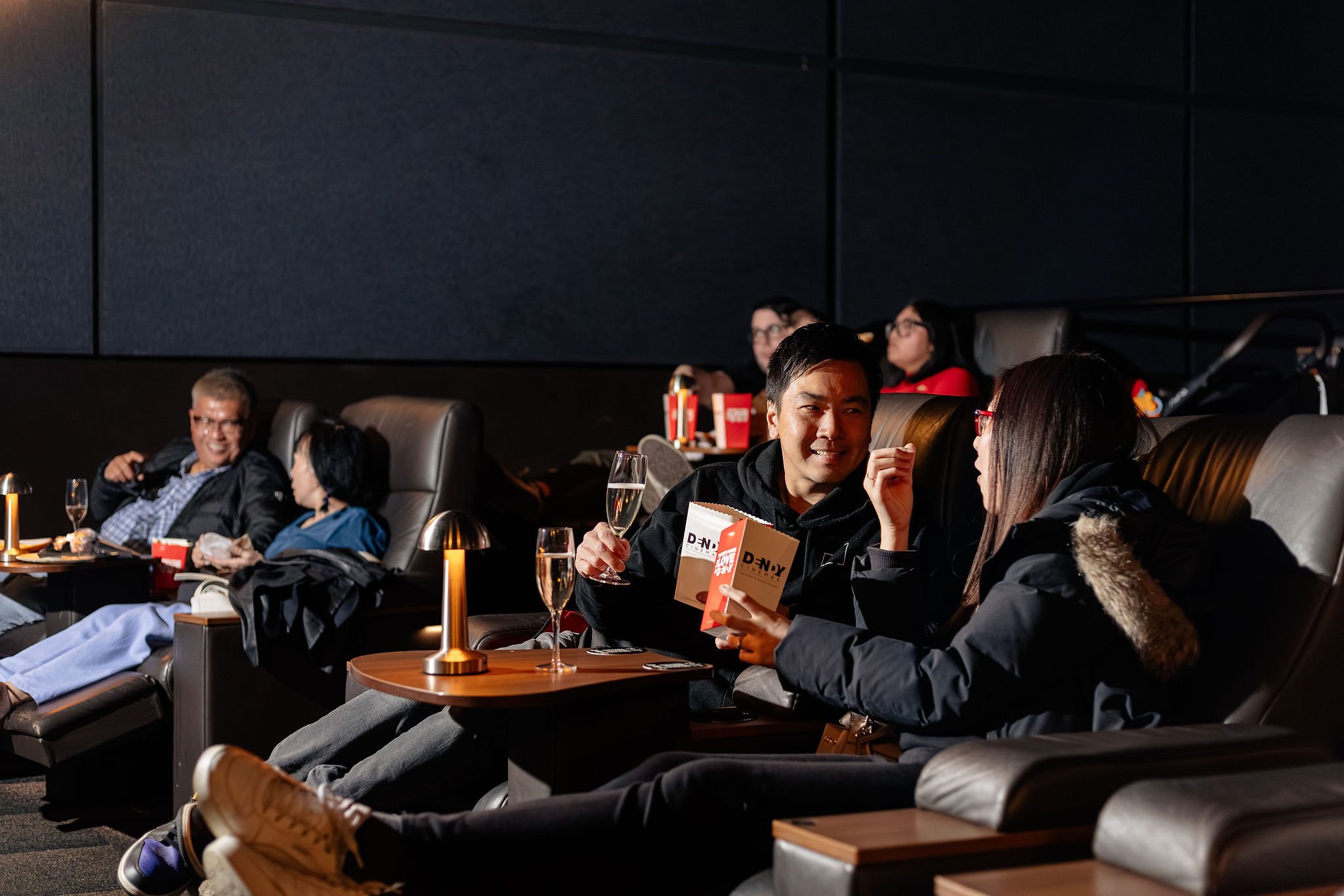 Canberra food photographer - couple enjoying movie