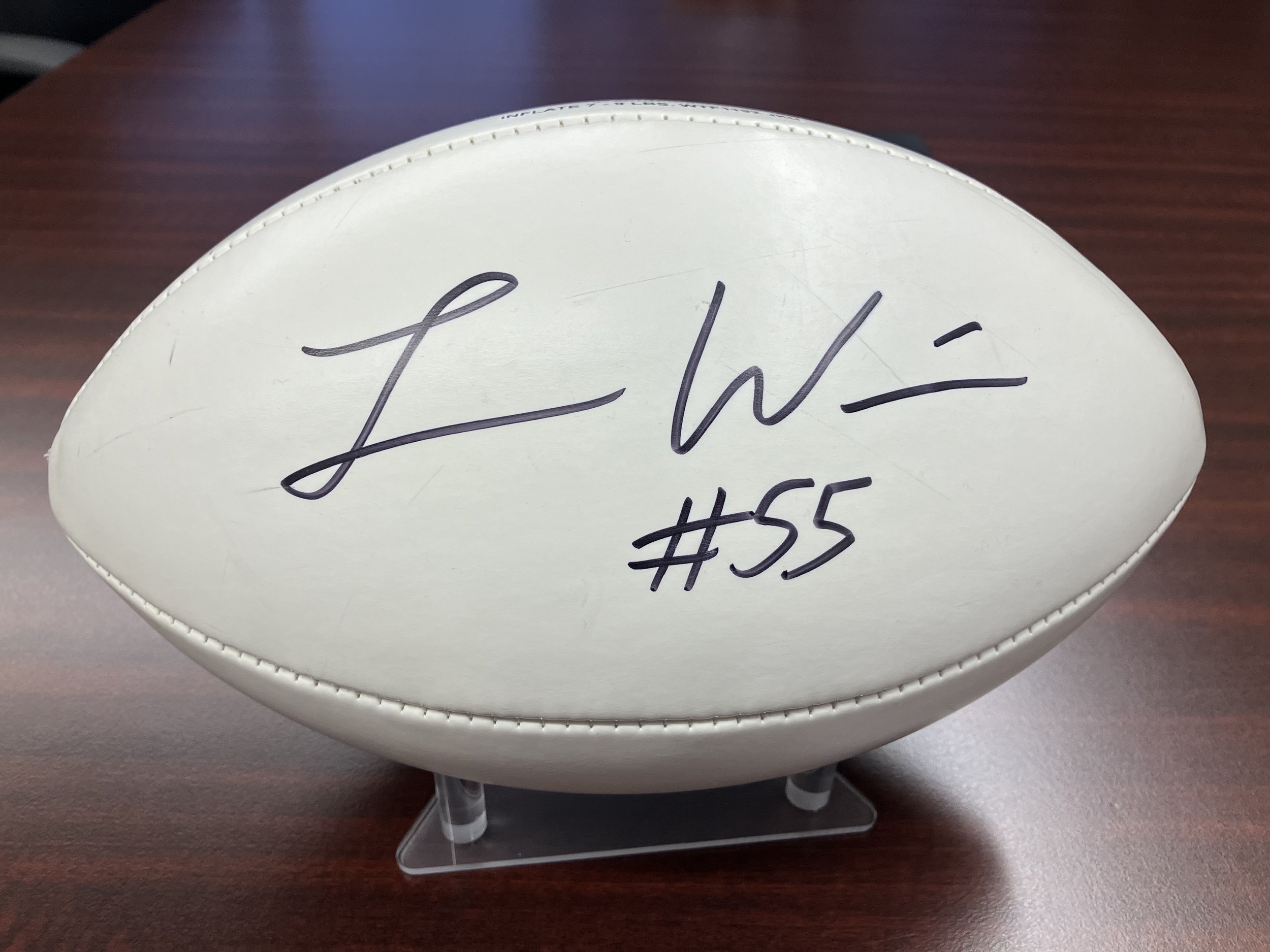 Logan Wilson Autographed Football