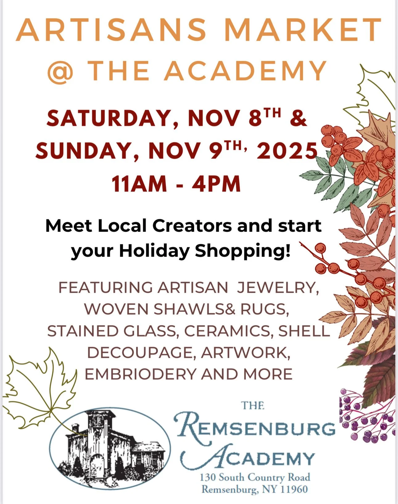 Artisans Market @ The Academy, Remsenburg