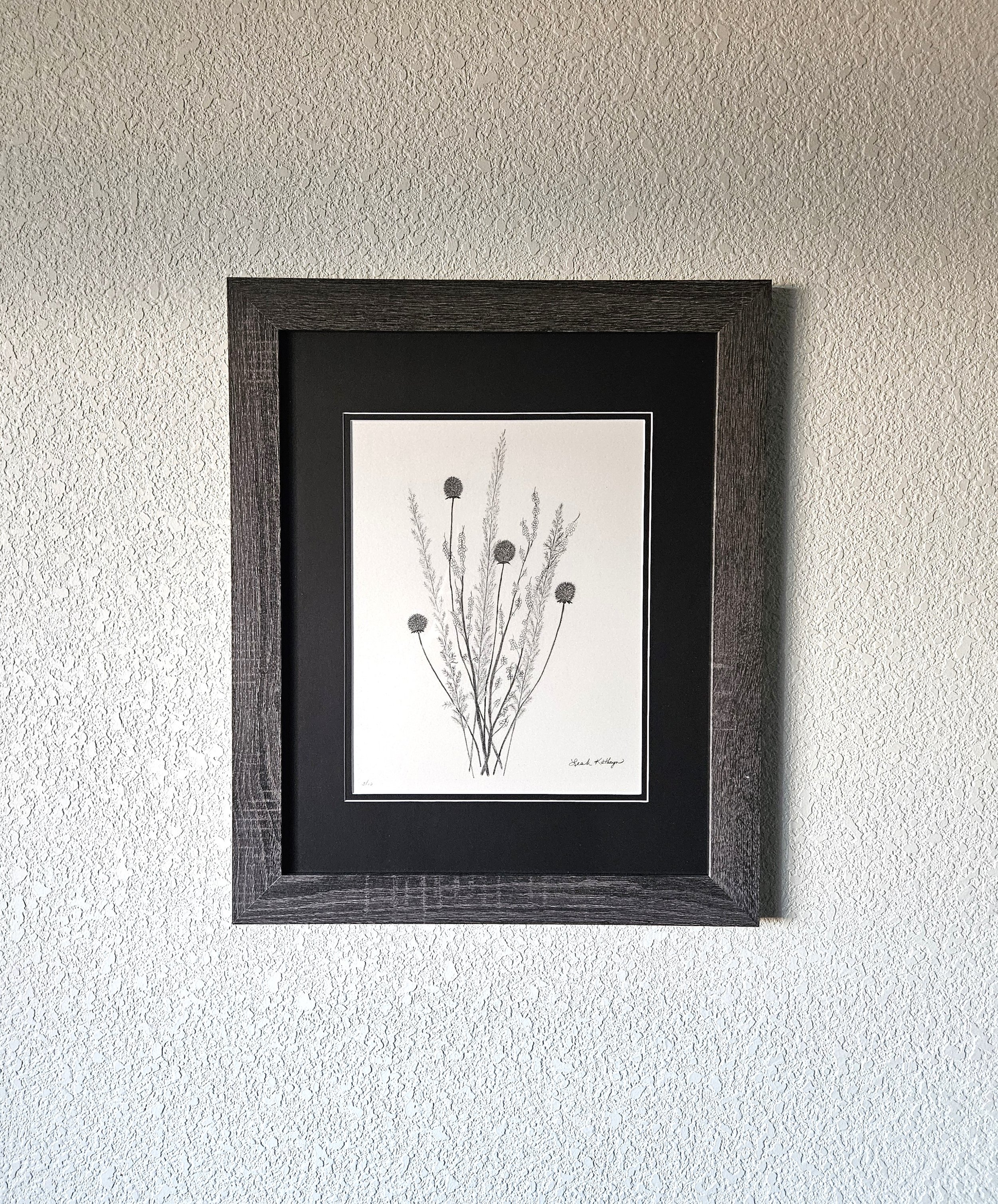 Dried Botanical (Thistle) on pearl paper