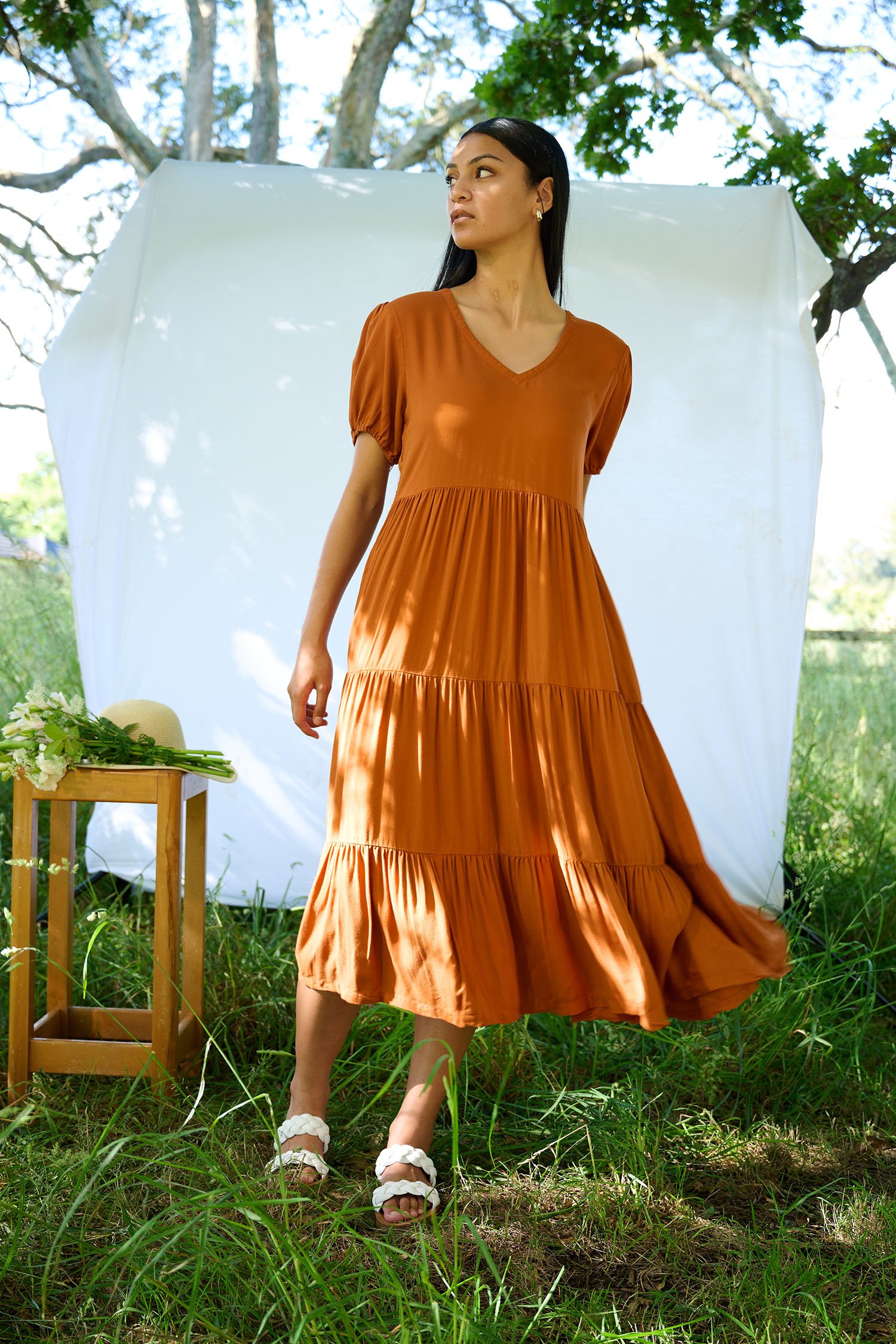 Lupesina Vao Dress in Honey