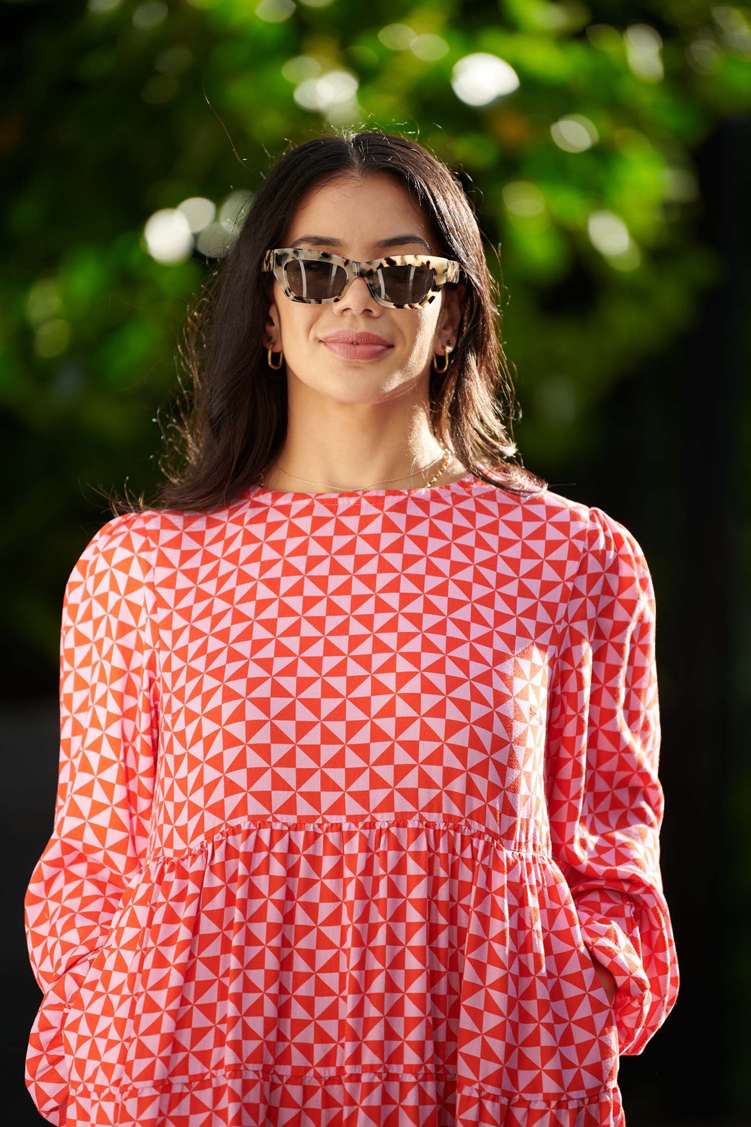 Emma Dress in Guava