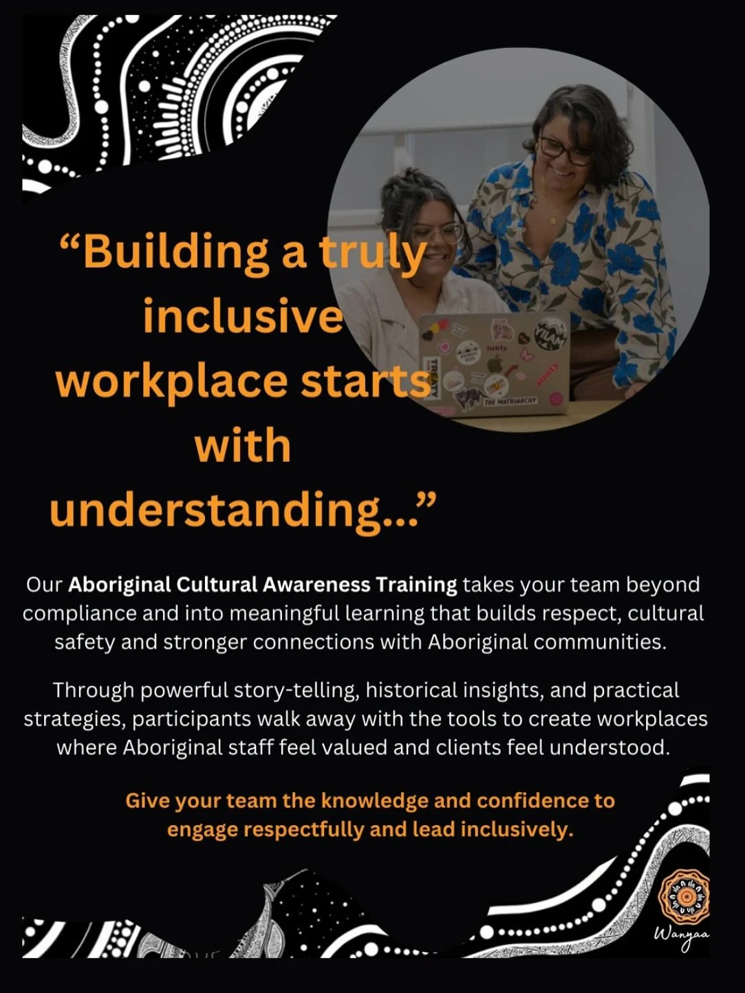 You are invited to join us at Wanyaari&rsquo;s upcoming Aboriginal Cultural Awareness Training session!

Date:  Tuesday 18th November 2025
Time:  9.30am - 3.30pm
Venue:  Wanyaari Office Geelong 
Cost:  To secure the Early Bird Discount contact joanne