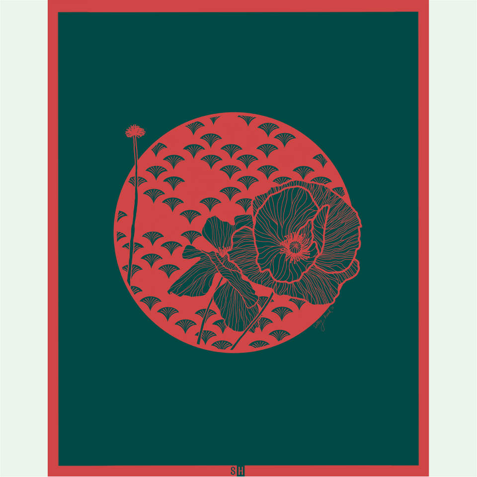 "poppy for pappy" print