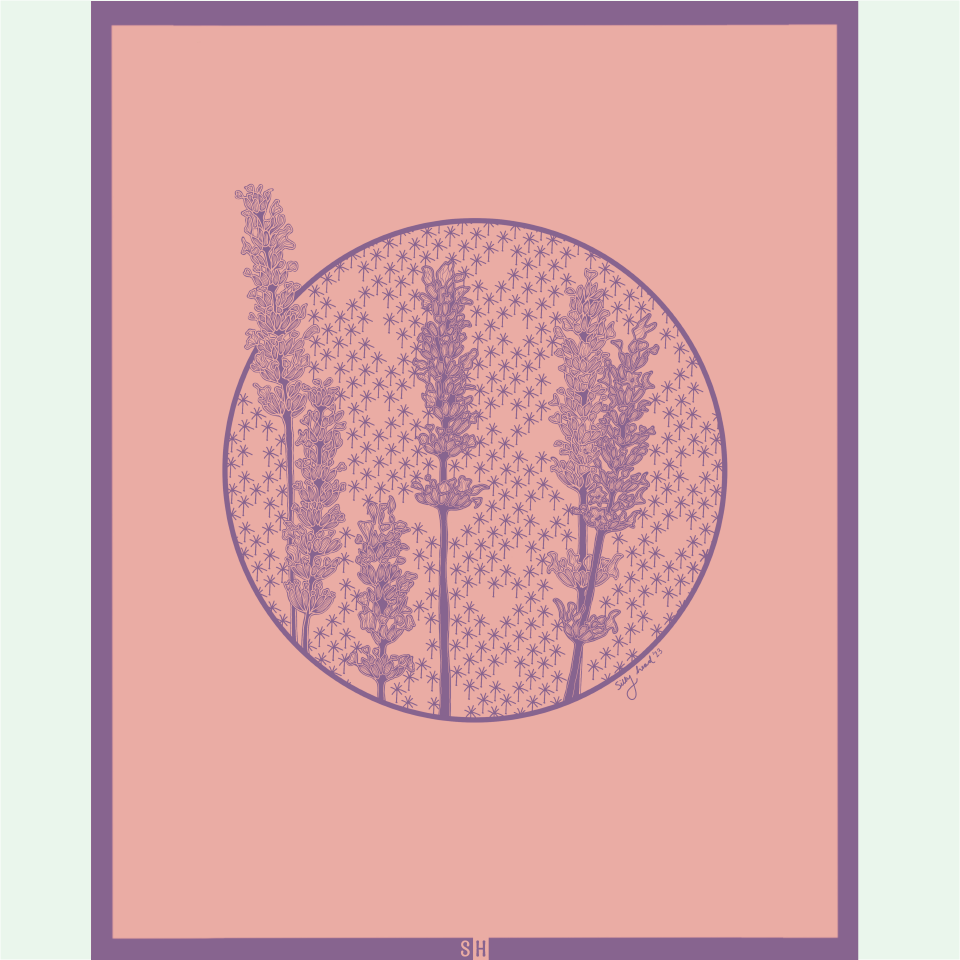 "lavender breeze take me away" print