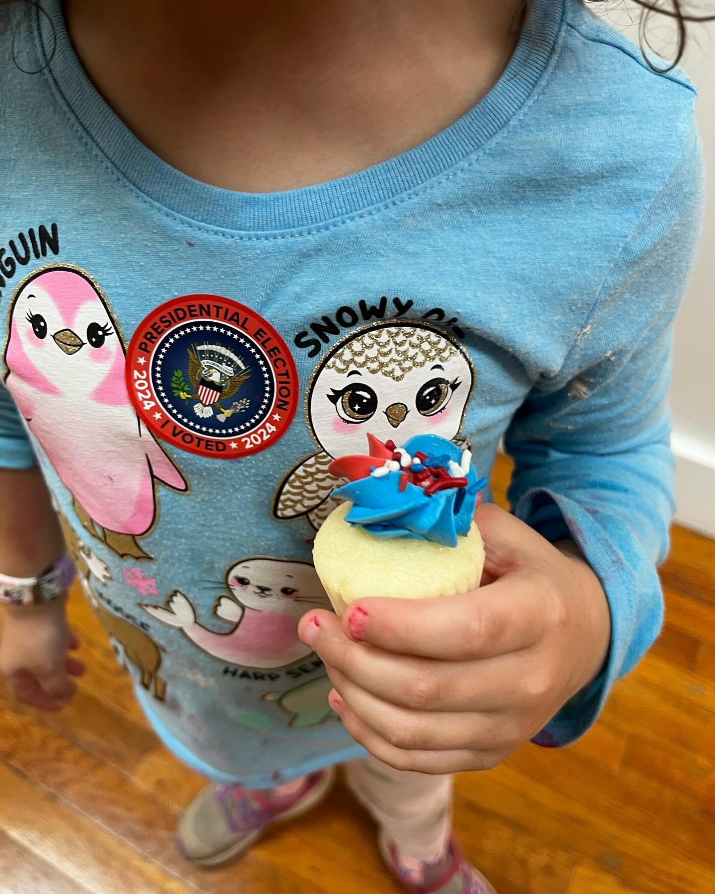 Free mini cupcake from @hautecakespastryshop for helping dad to vote today.

#cupcake #election #vote #fauquiercounty