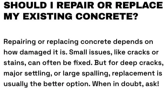 When in doubt, ask us - https://www.concretedr.com/lets-work-together.

#concrete #doctor