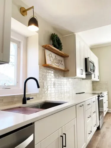 Transitional Farmhouse Kitchen Remodel by OKM Construction Pros project photo