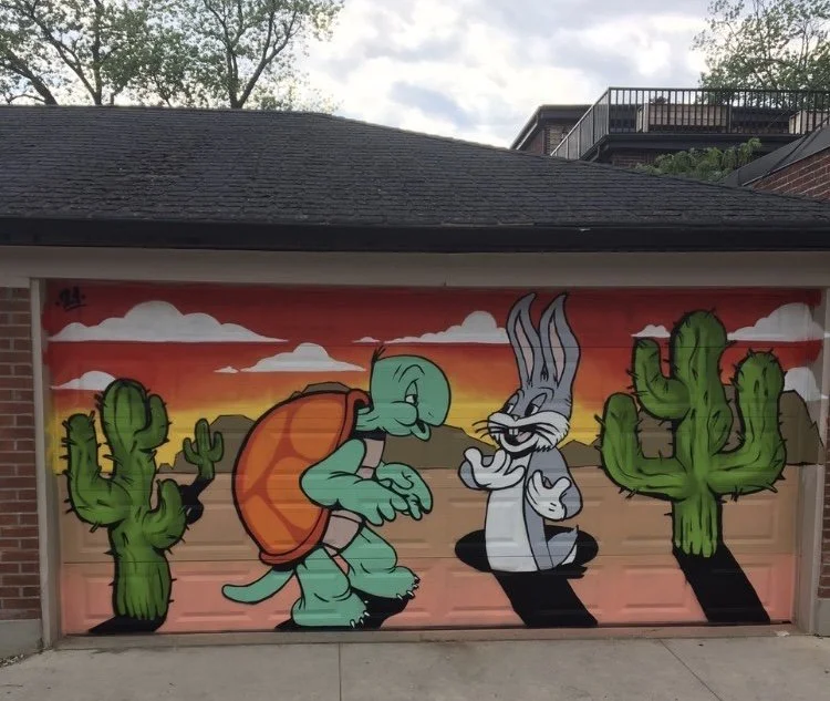 The Turtle and the Rabbit - Garage Door 