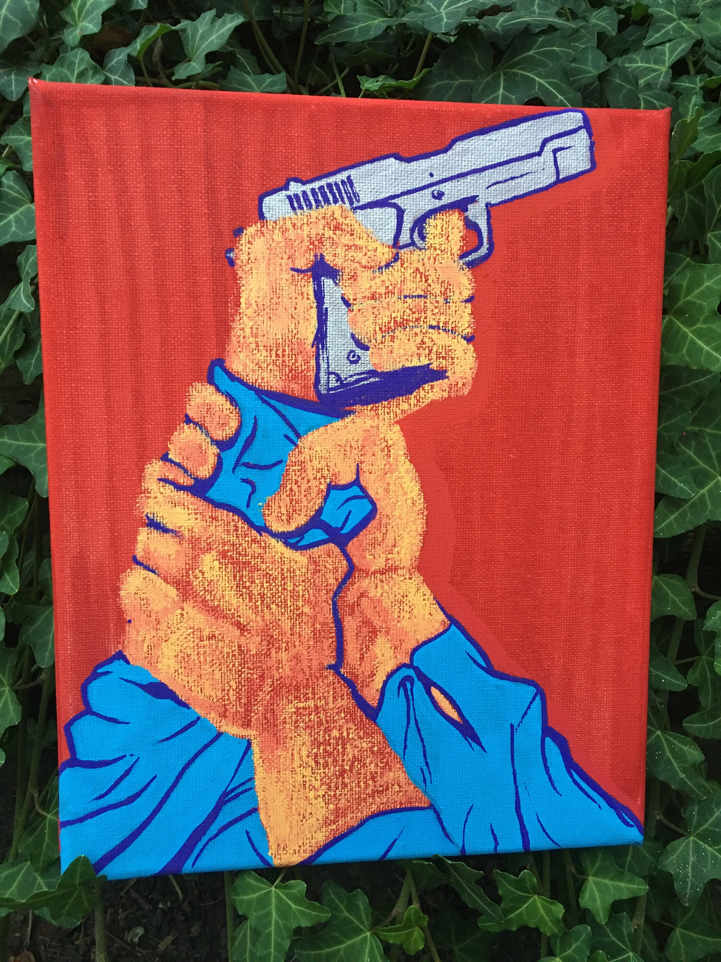 Macross Struggle - Paint marker on canvas