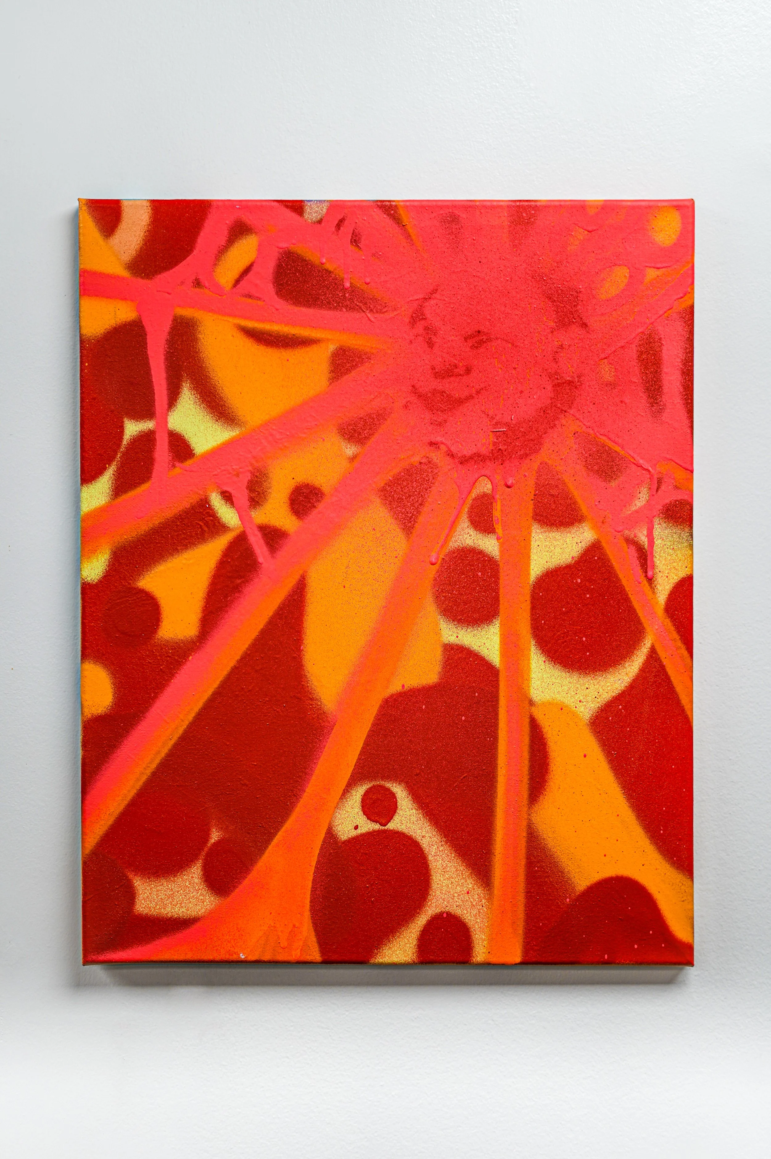 Happy Buddha - Spray paint, Stencil on Canvas