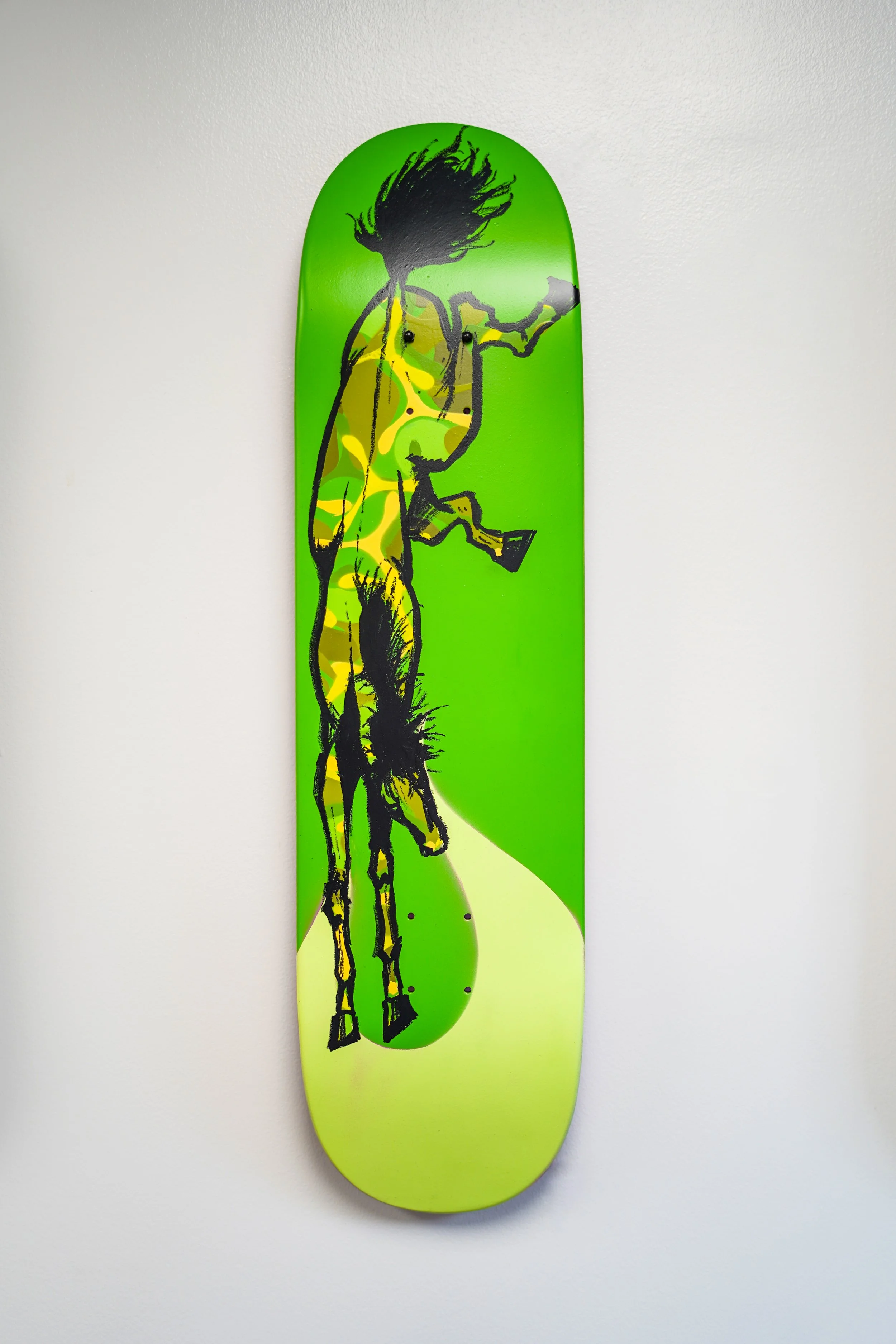 Custom Painted Skate Deck - Horse Camo