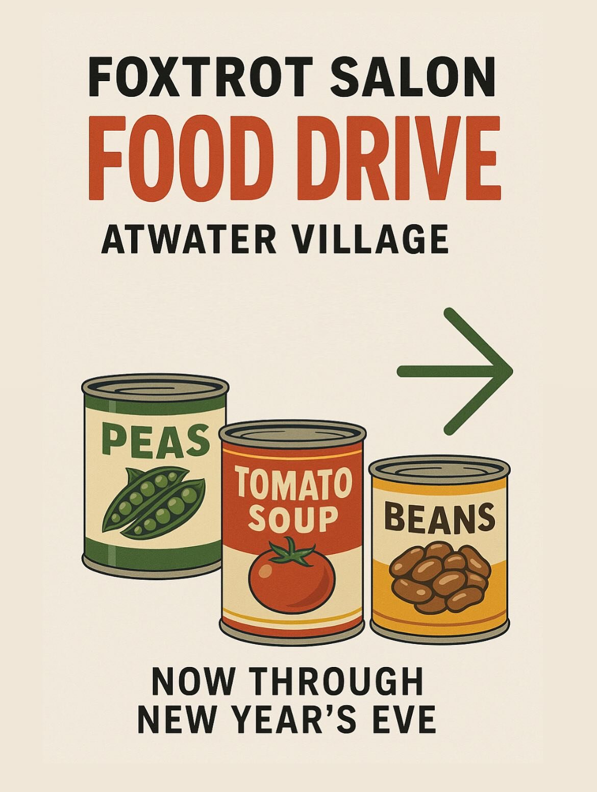 We&rsquo;re proud to support a local community food drive this season! 
Bring a food item during your appointment or swing by anytime to donate.
We love our community &mdash; thank you for giving back with us. ✨