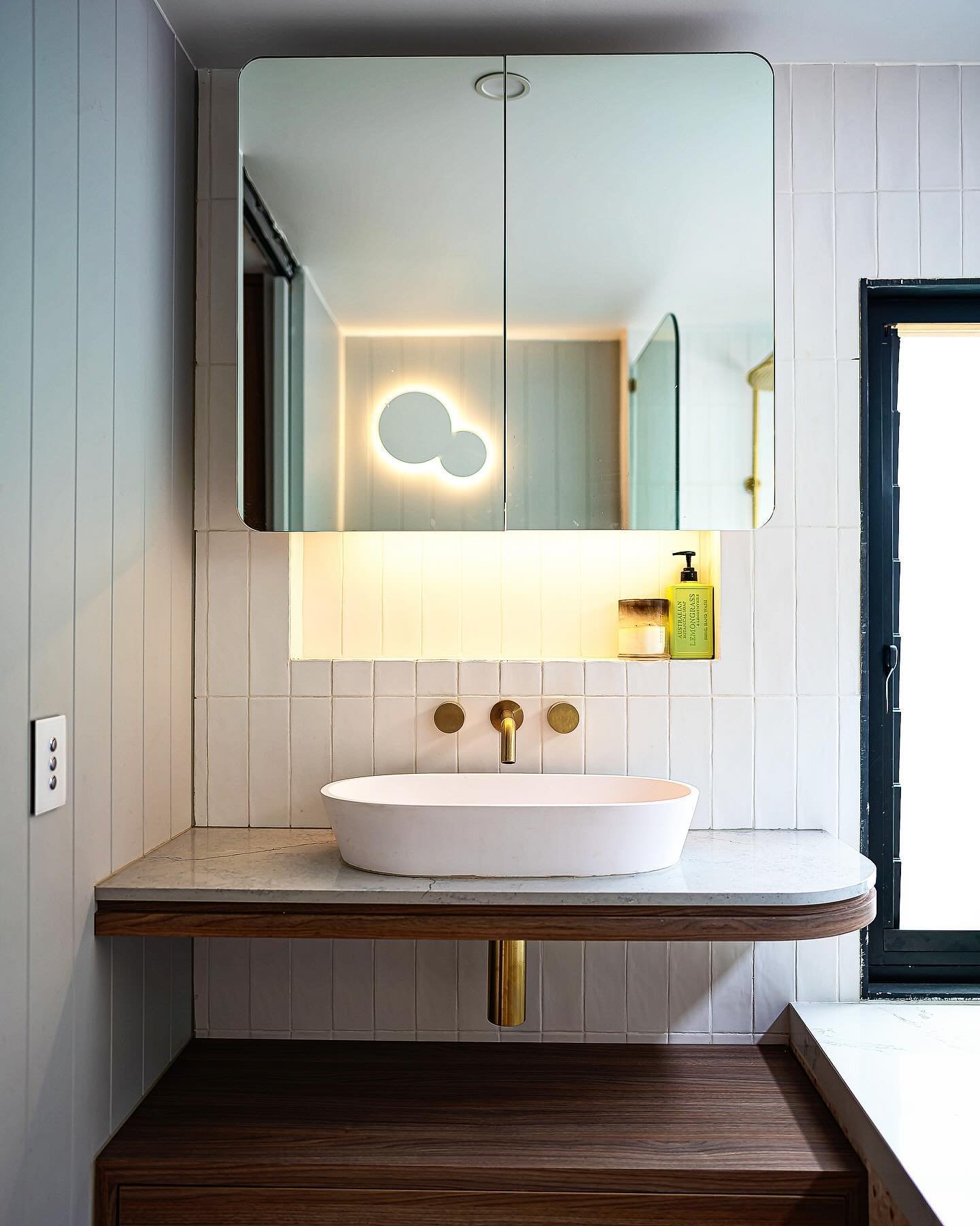 Our Custom bathroom cabinetry designed to utilise space without overcrowding a small room!