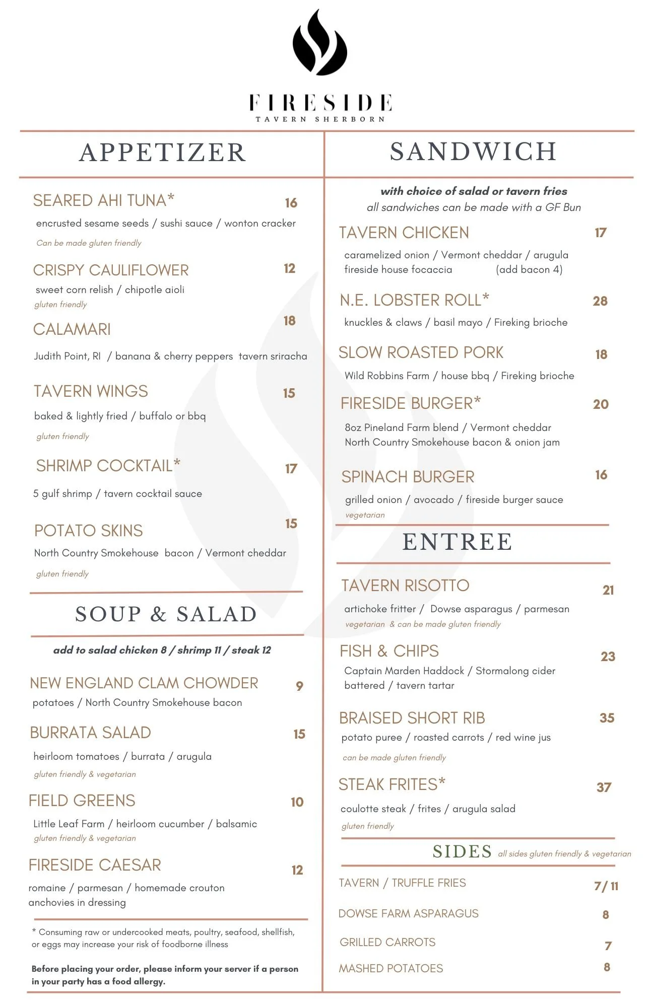 Fireside Tavern Sherborn