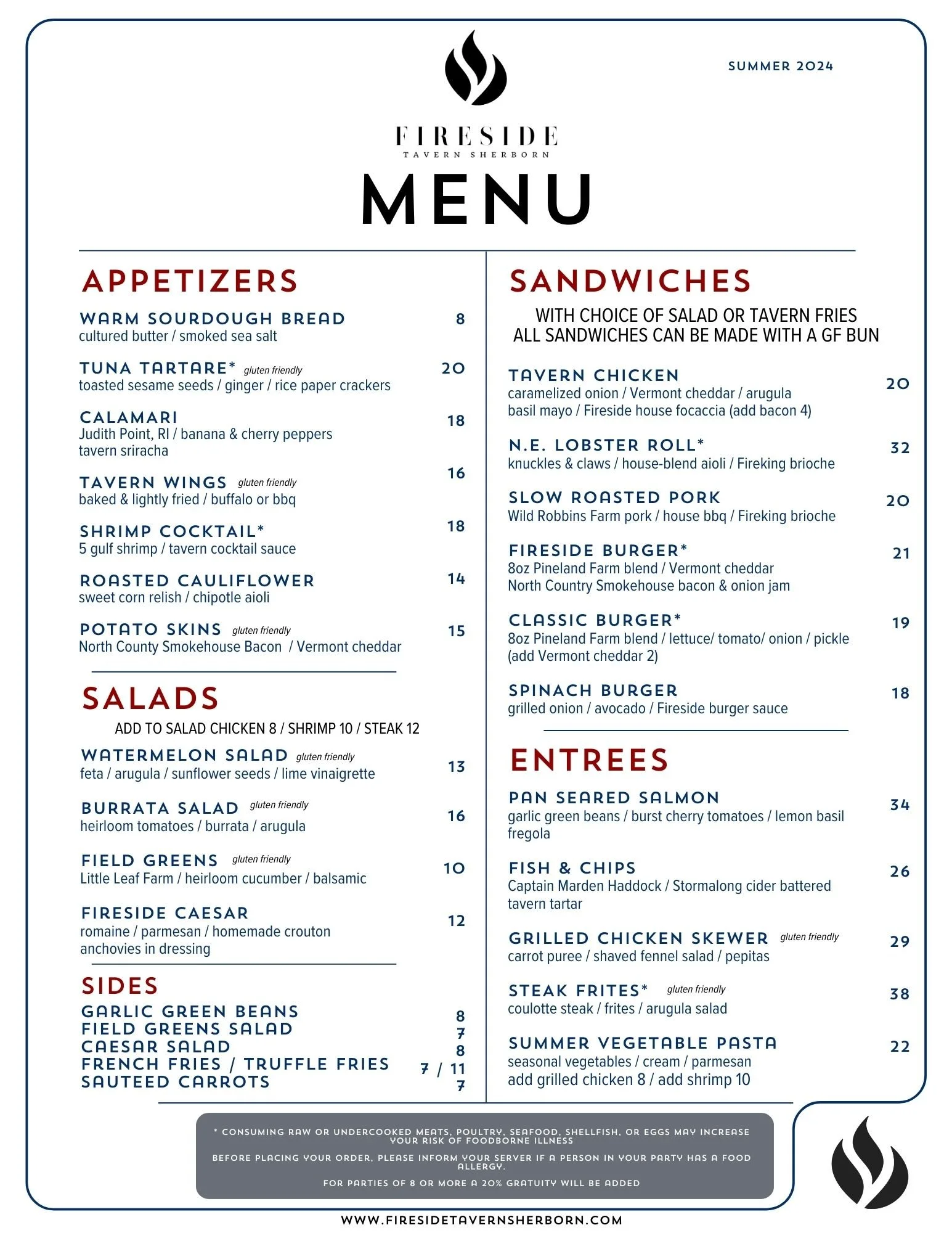 Fireside Tavern Sherborn