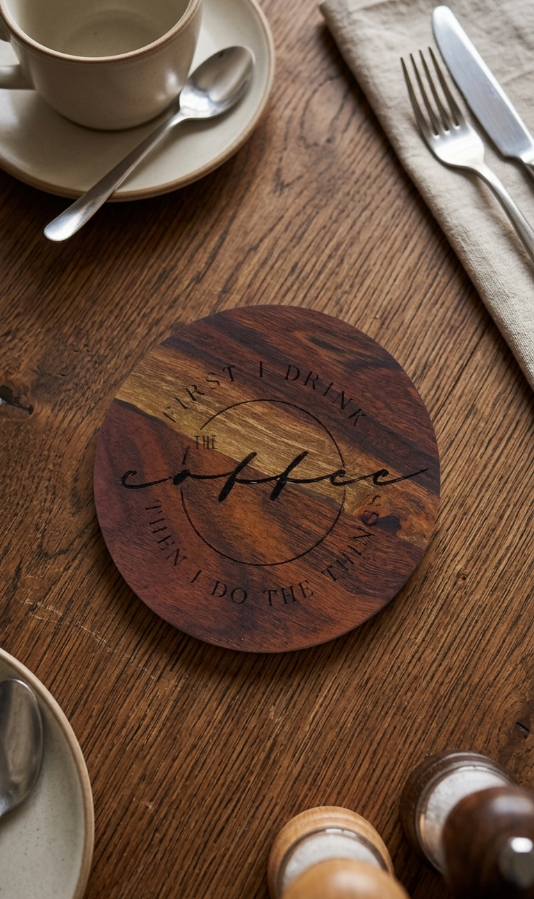 First Coffee Coaster