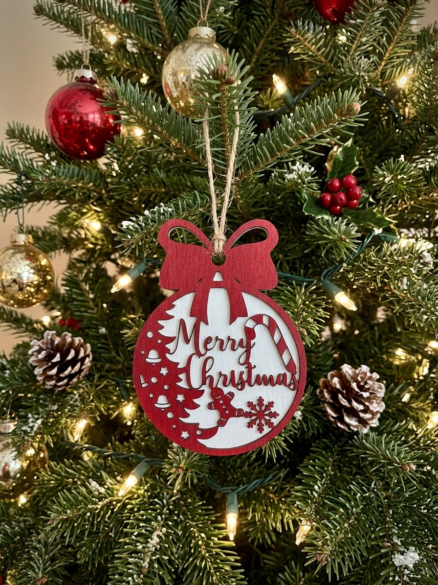 Festive Christmas Wooden Ornaments – Holiday Collection