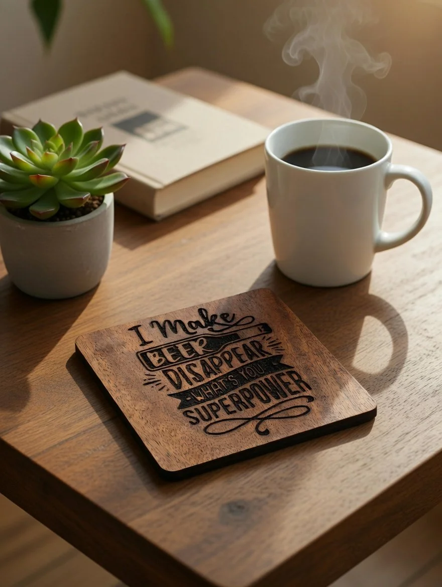 "My Superpower" Wooden Coaster