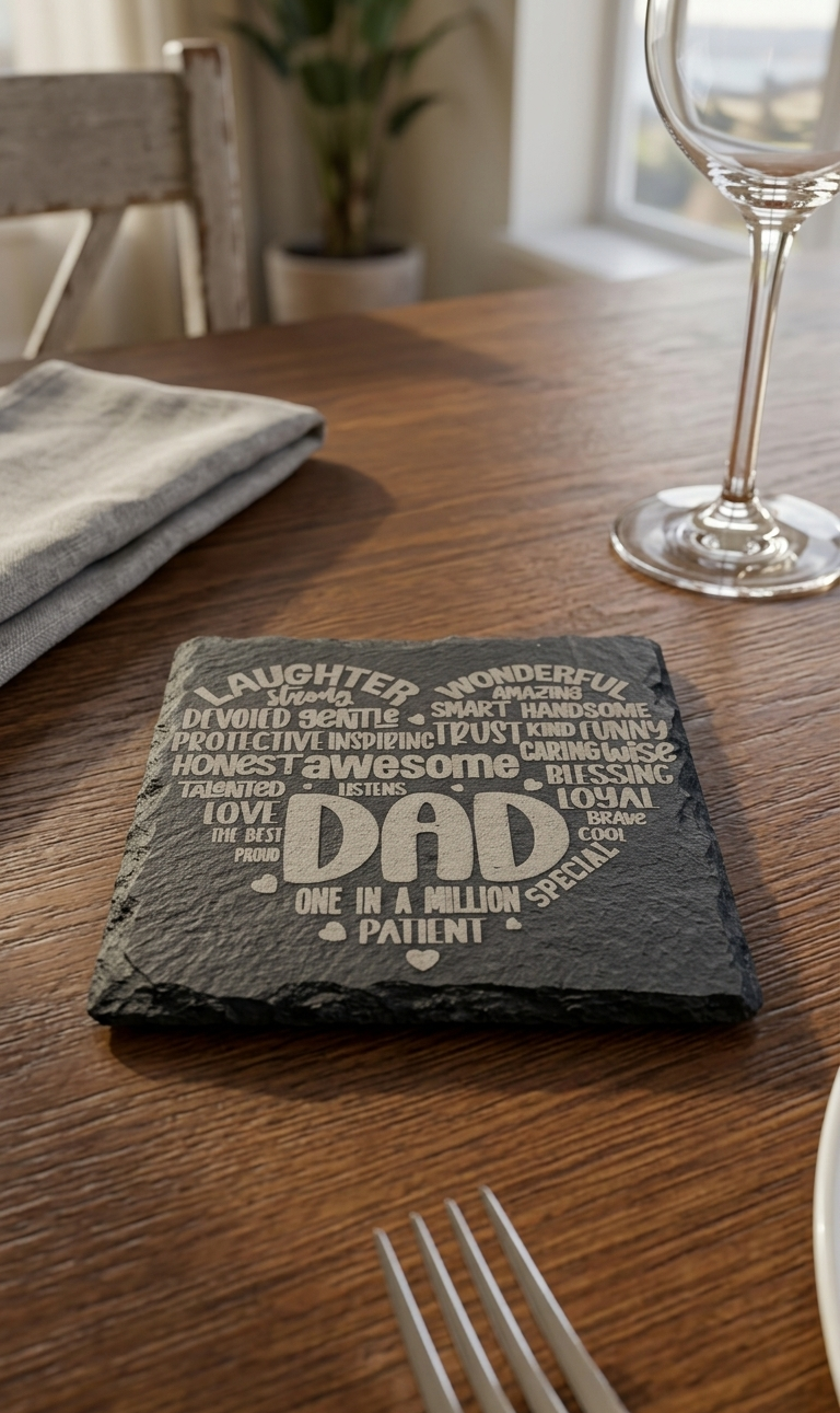Dad Heart Coaster