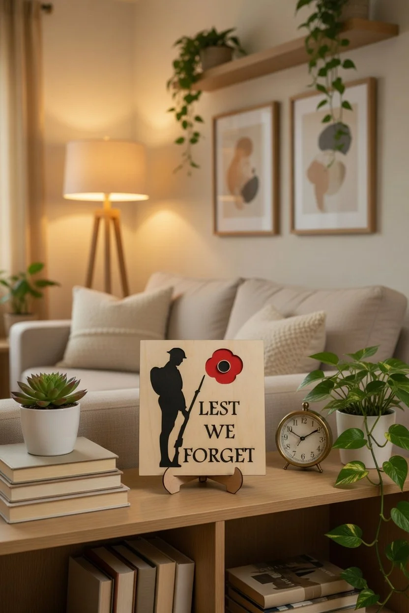 ANZAC Day "Lest We Forget" Wooden Plaque