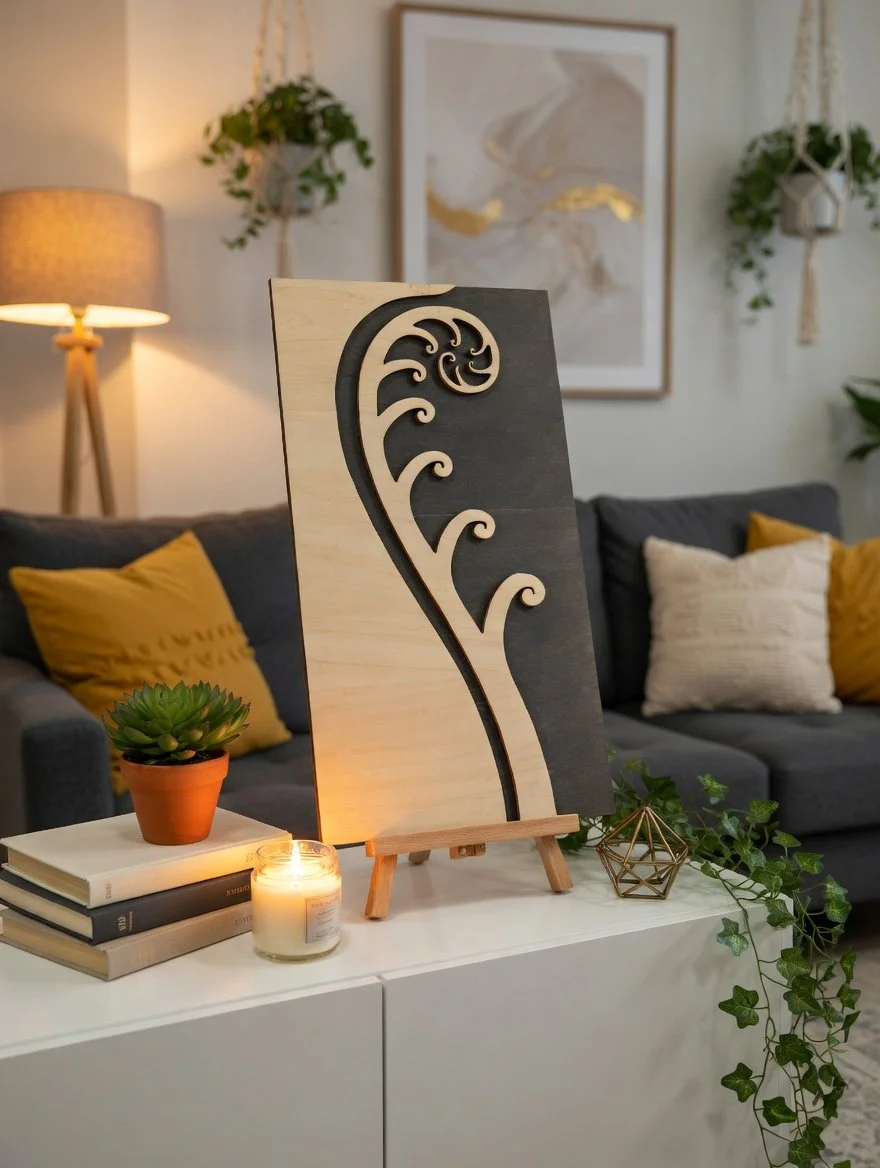 Layered Silver Fern Wall Art