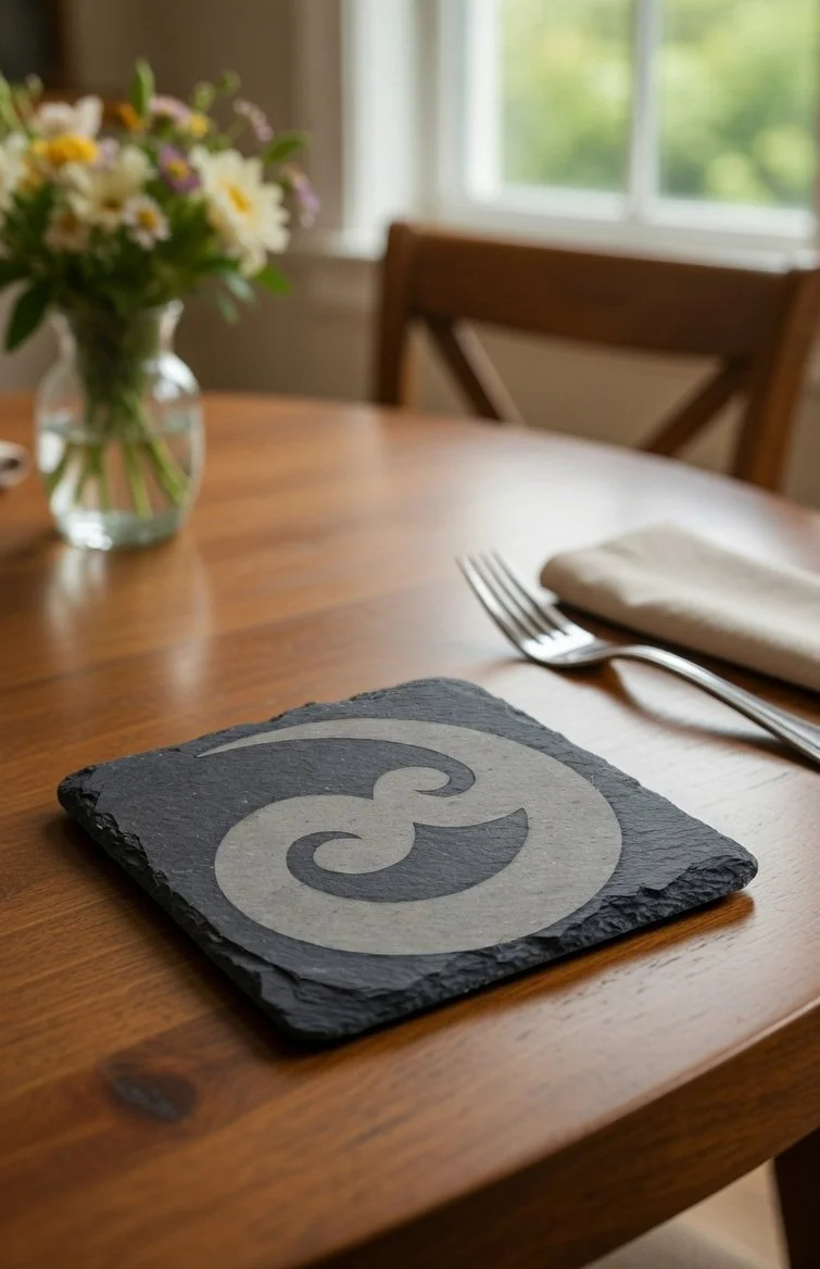 Korū Spiral Slate Coaster