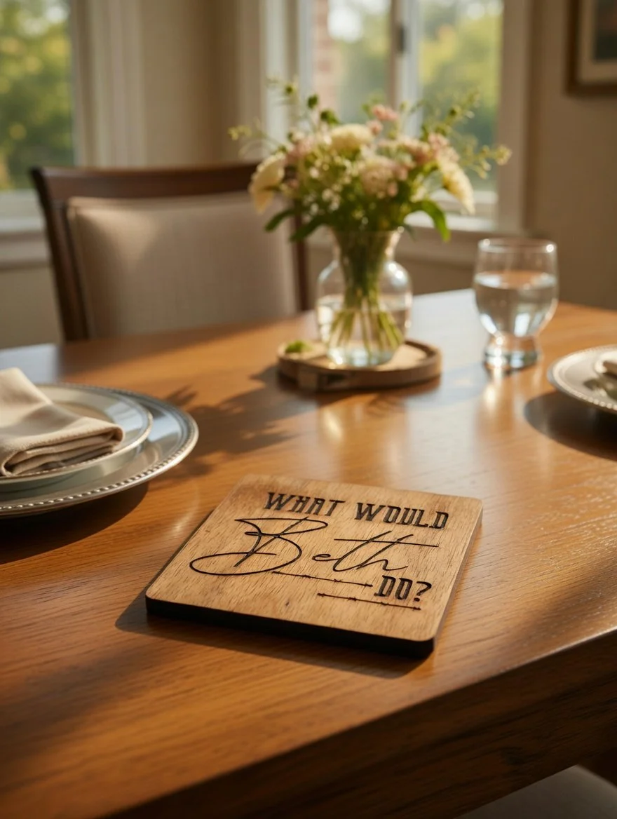 "What Would Beth Do?" Wooden Coaster