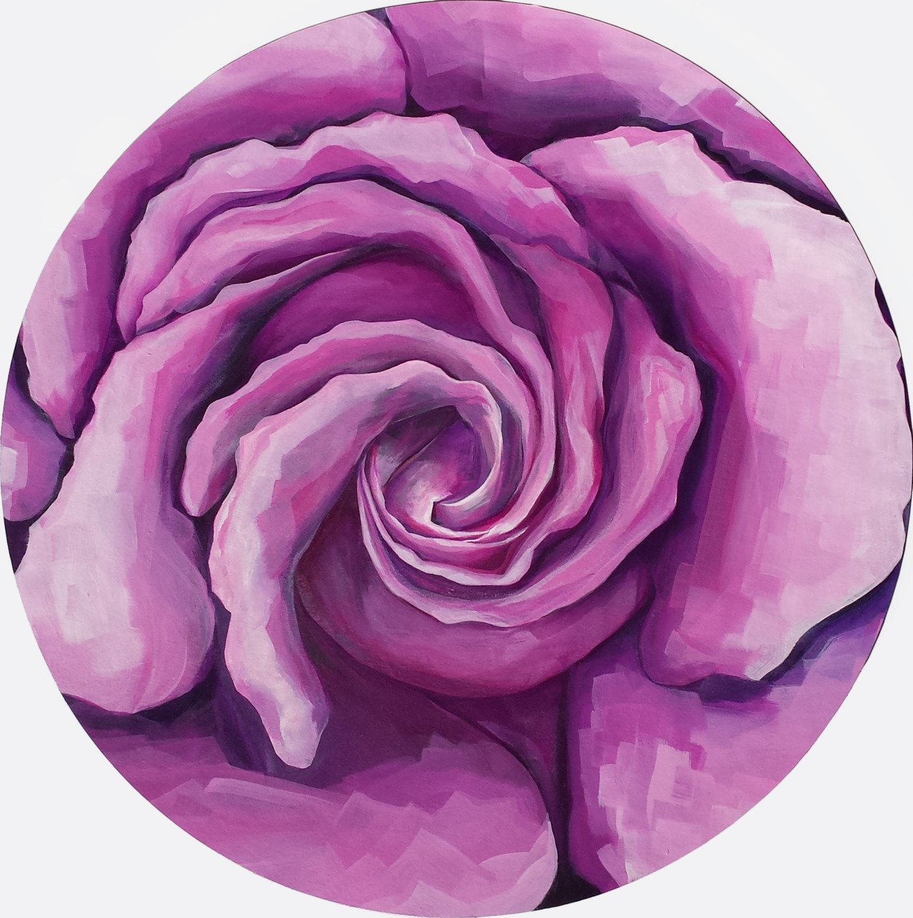 “Rosebud” Acrylic on foamcore, 18"x18"