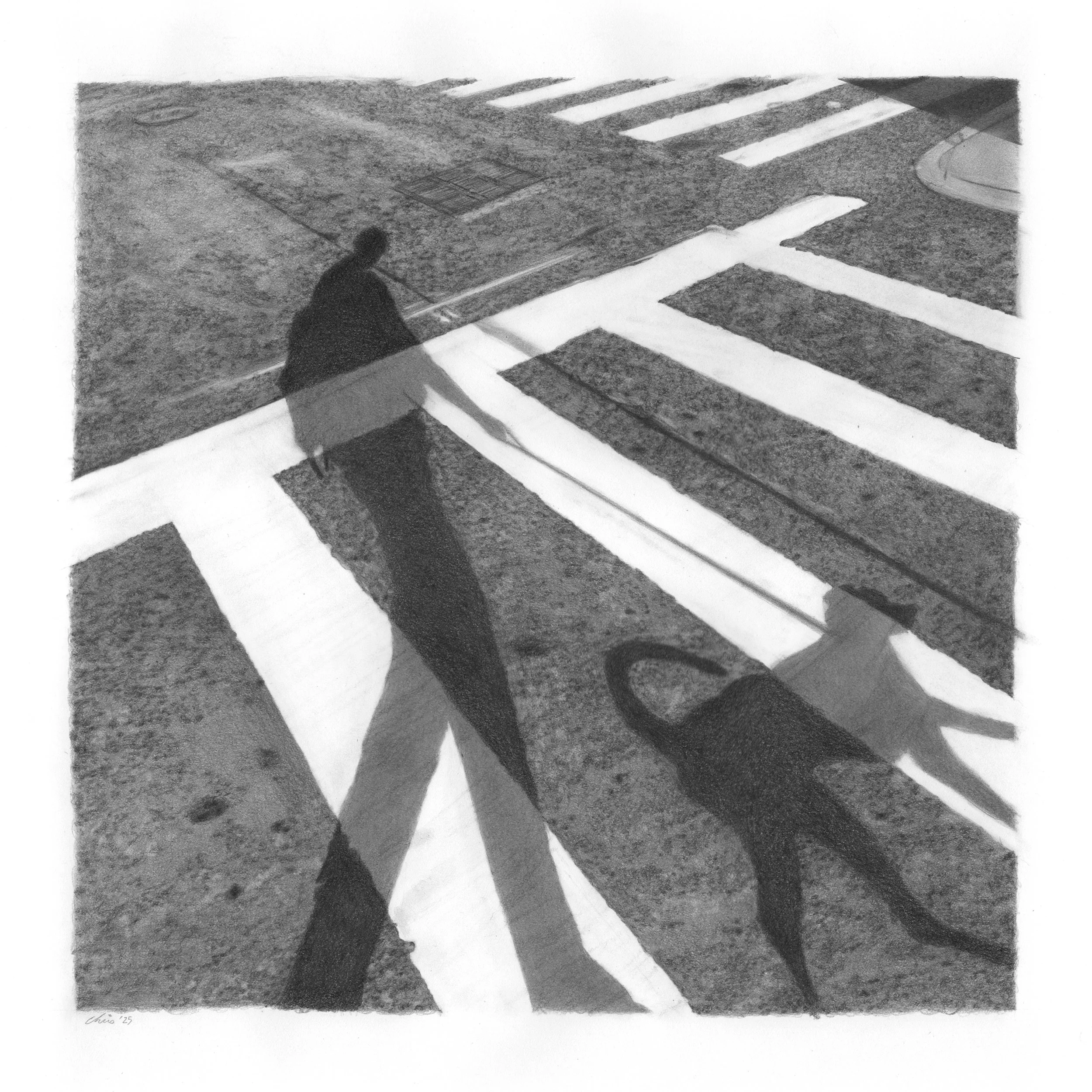 “Long Legs” 2025, Graphite pencil, 12"x12"