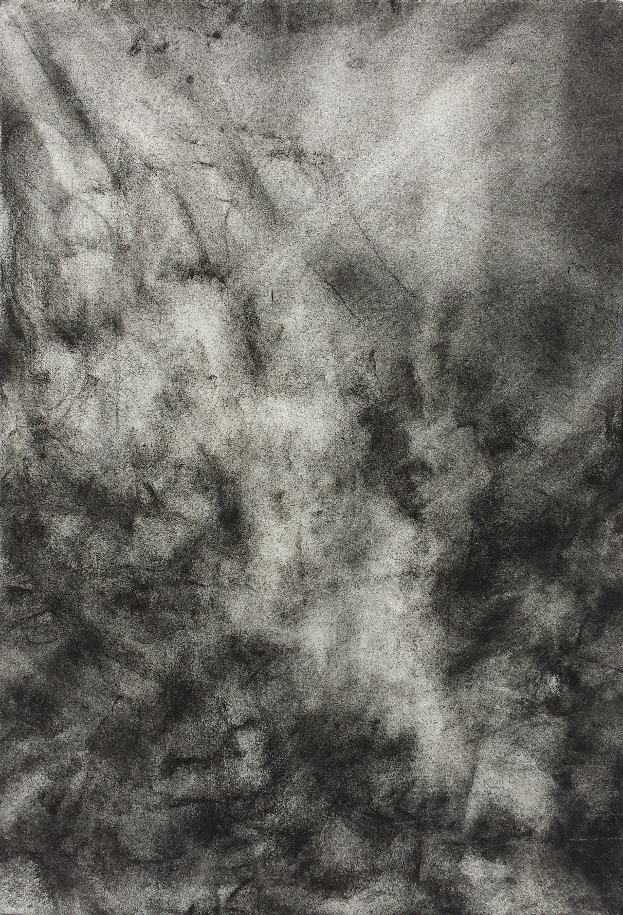 “Diorama #3” 2007, Charcoal, 8"x12"