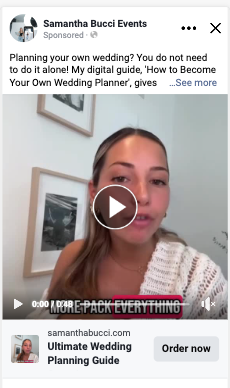 Meta Ads visual of client