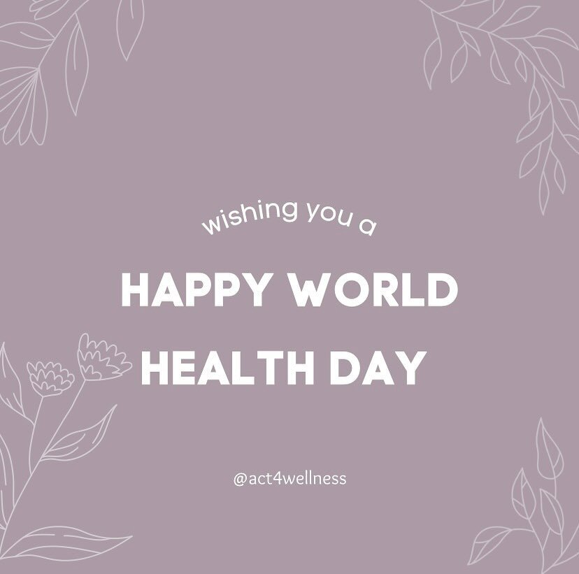 Happy World Health Day from @act4wellness . Today, we celebrate the gift of health and well-being. At ACT For Wellness, we&rsquo;re committed to empowering you on your wellness journey, offering comprehensive solutions for your body and mind. From ch