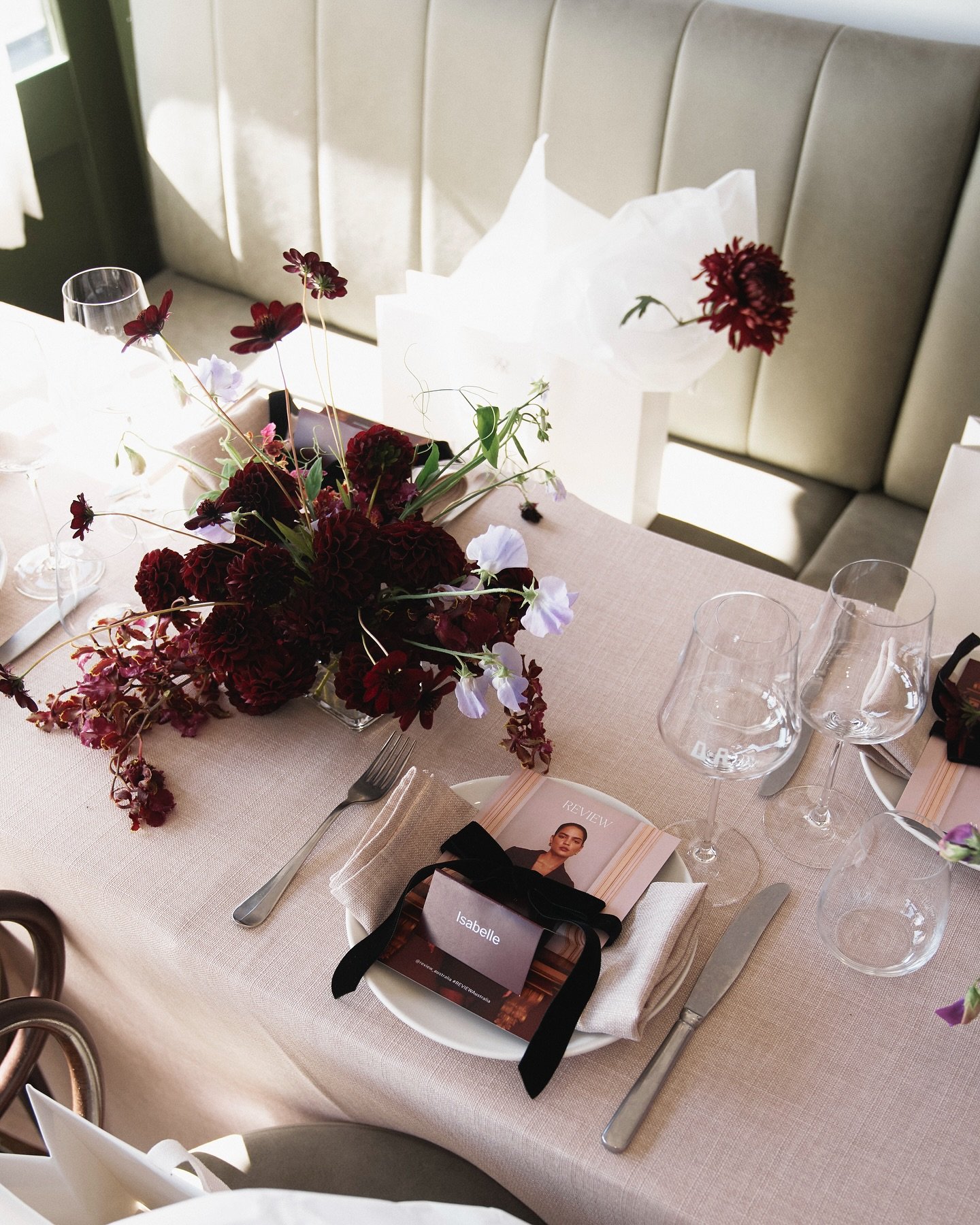 Rambling florals, feminine touches and a palette drawn from their latest collection. Thoughtful, intentional and beautifully on brand - exactly how we like it @review_australia @onetwoagency_ 

@blondeflorals 
@tablearteventhire 
@cantycreative