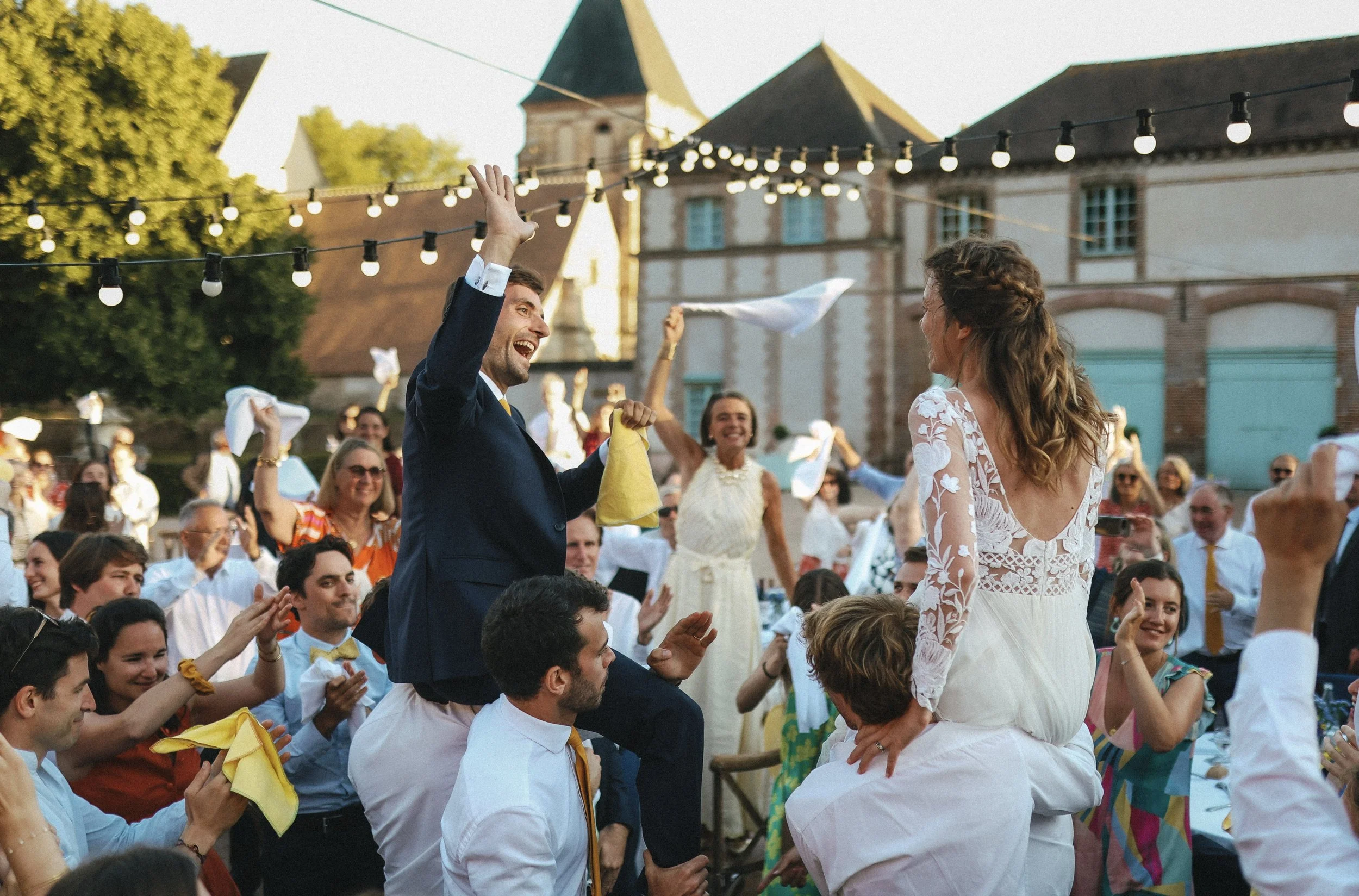 Luxury destination wedding venue in France with elegant outdoor spaces, chapel, castle, courtyard, and more at Château des Joncherets near Paris, France.