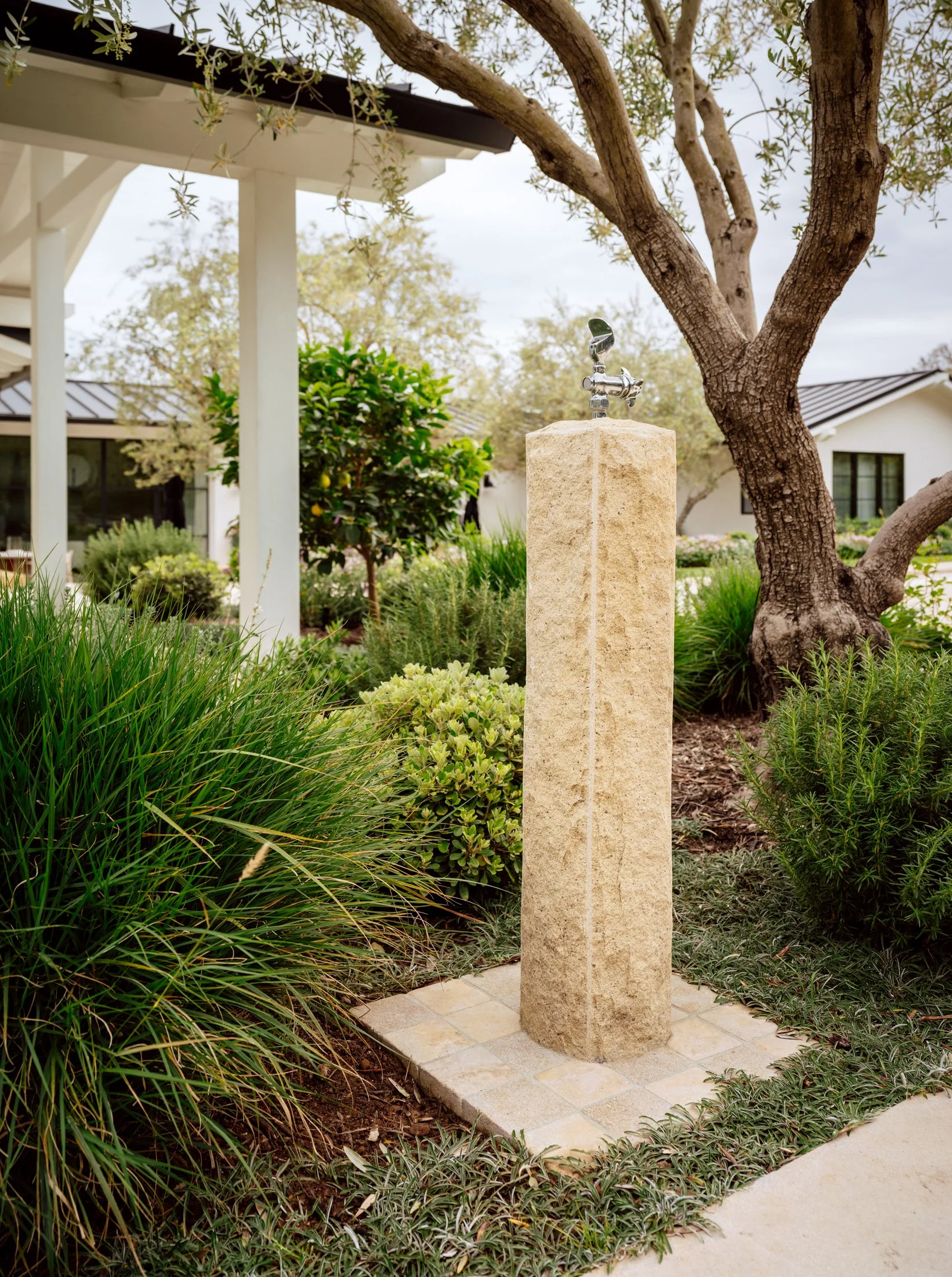 stone water fountain