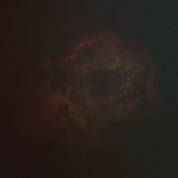 Finally got a respectable image of the Rosette Nebula. This thing is freaking tiny. 🎉