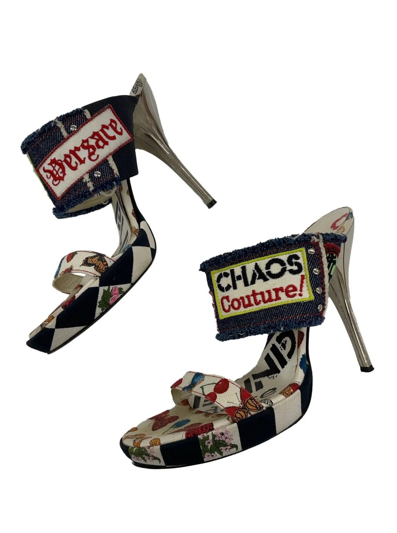 VERSACE CHAOS COUTURE PRINTED HEELS