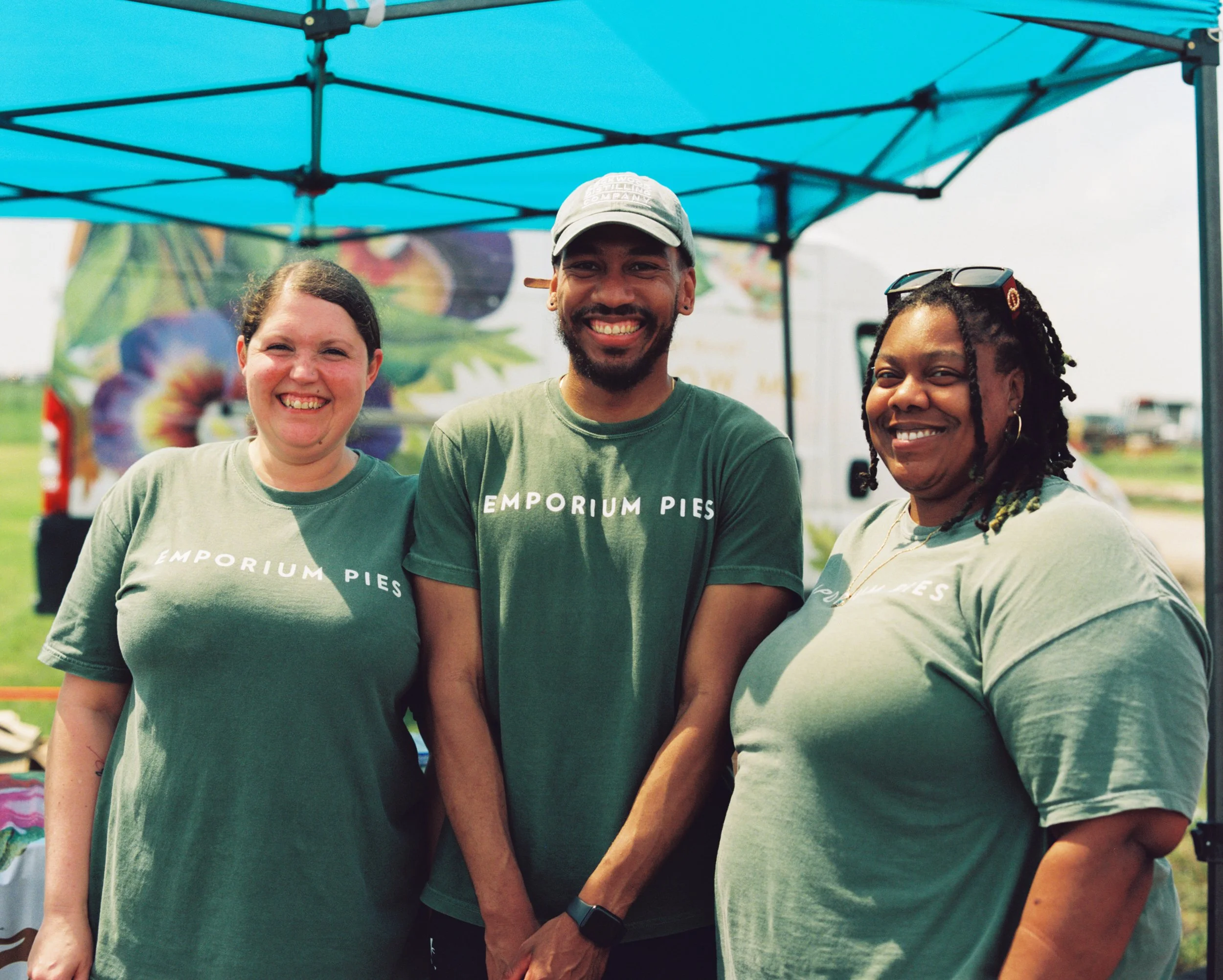 Desiree, RJ, and Jeanna! The other managers at EP all at Texas Pie Fest