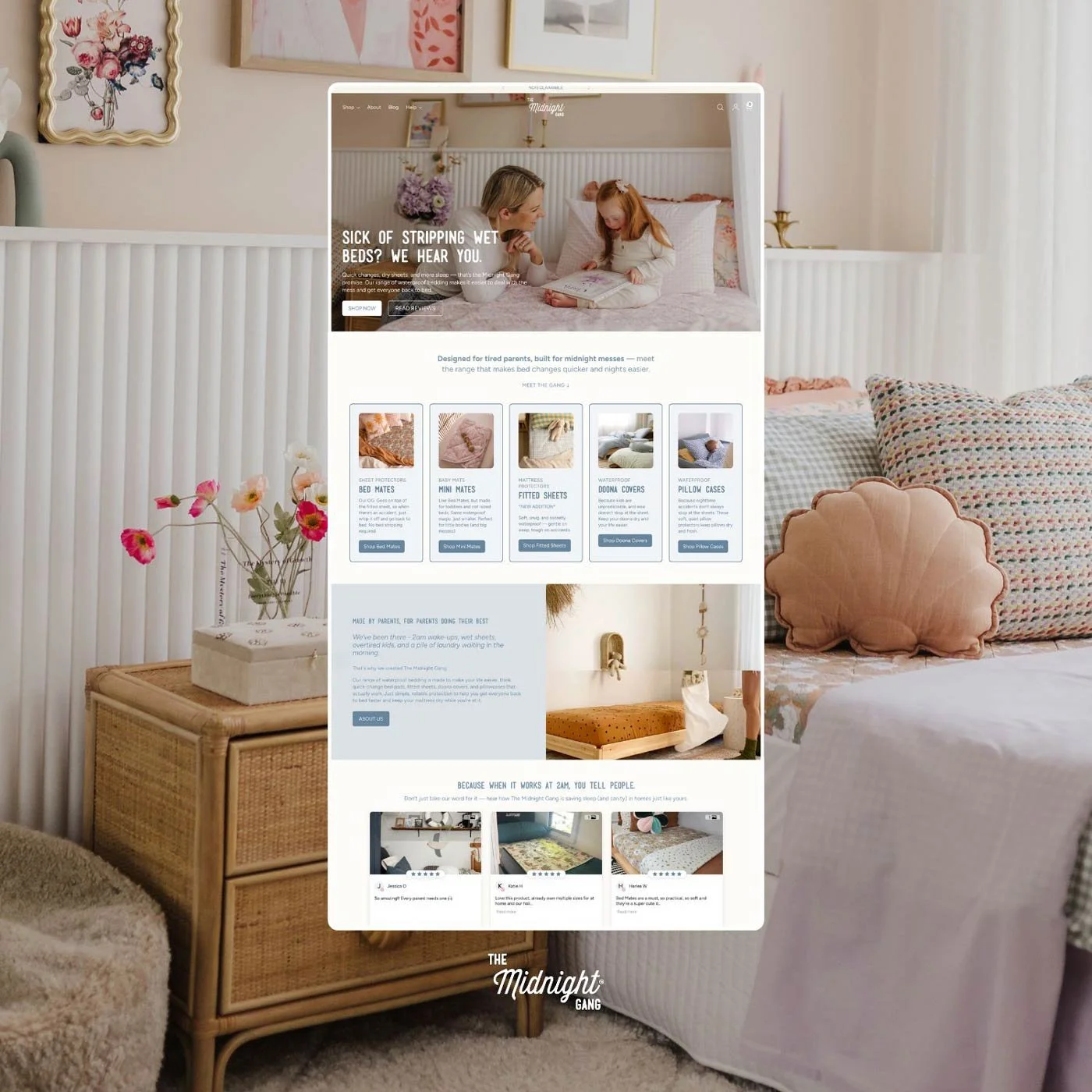 The Midnight Gang eCommerce website created by Perth Shopify Website Designer - One Circle Studio