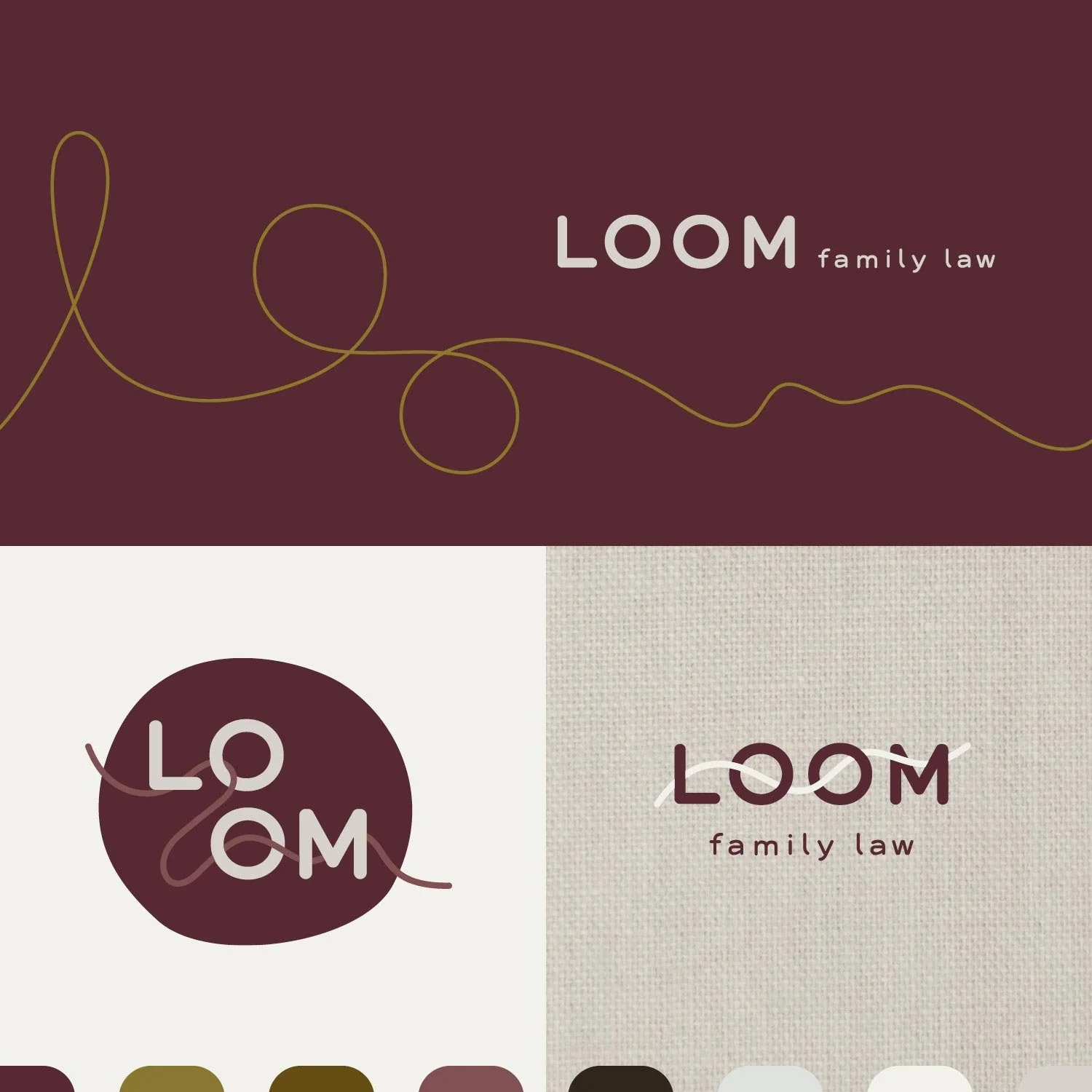 Loom Family Law logo designed by Light & Day Creative