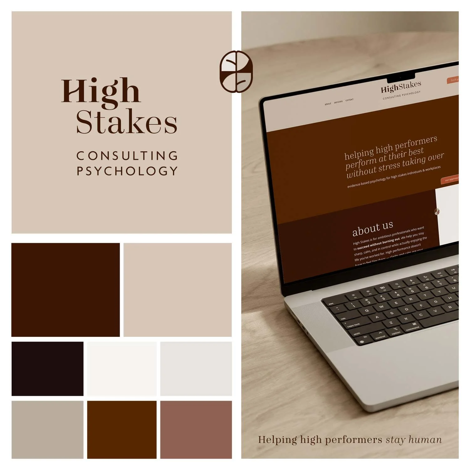 High Stakes Consulting Psychology designed by Light & Day Creative - Perth Brand & Squarespace Web Designer